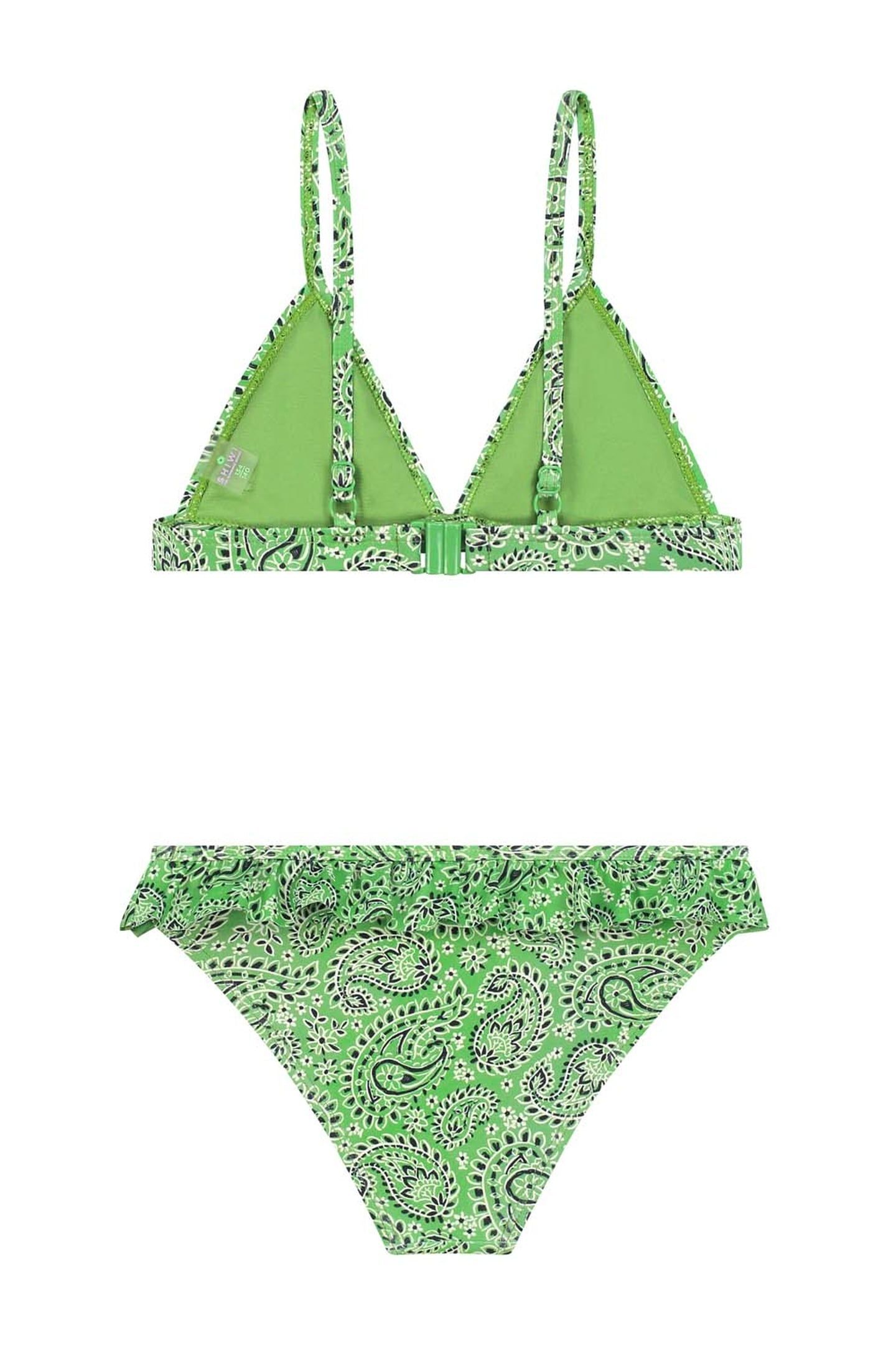 GIRLS BLAKE BIKINI SET POOLSIDE PAISLEY KELLY GREEN 2