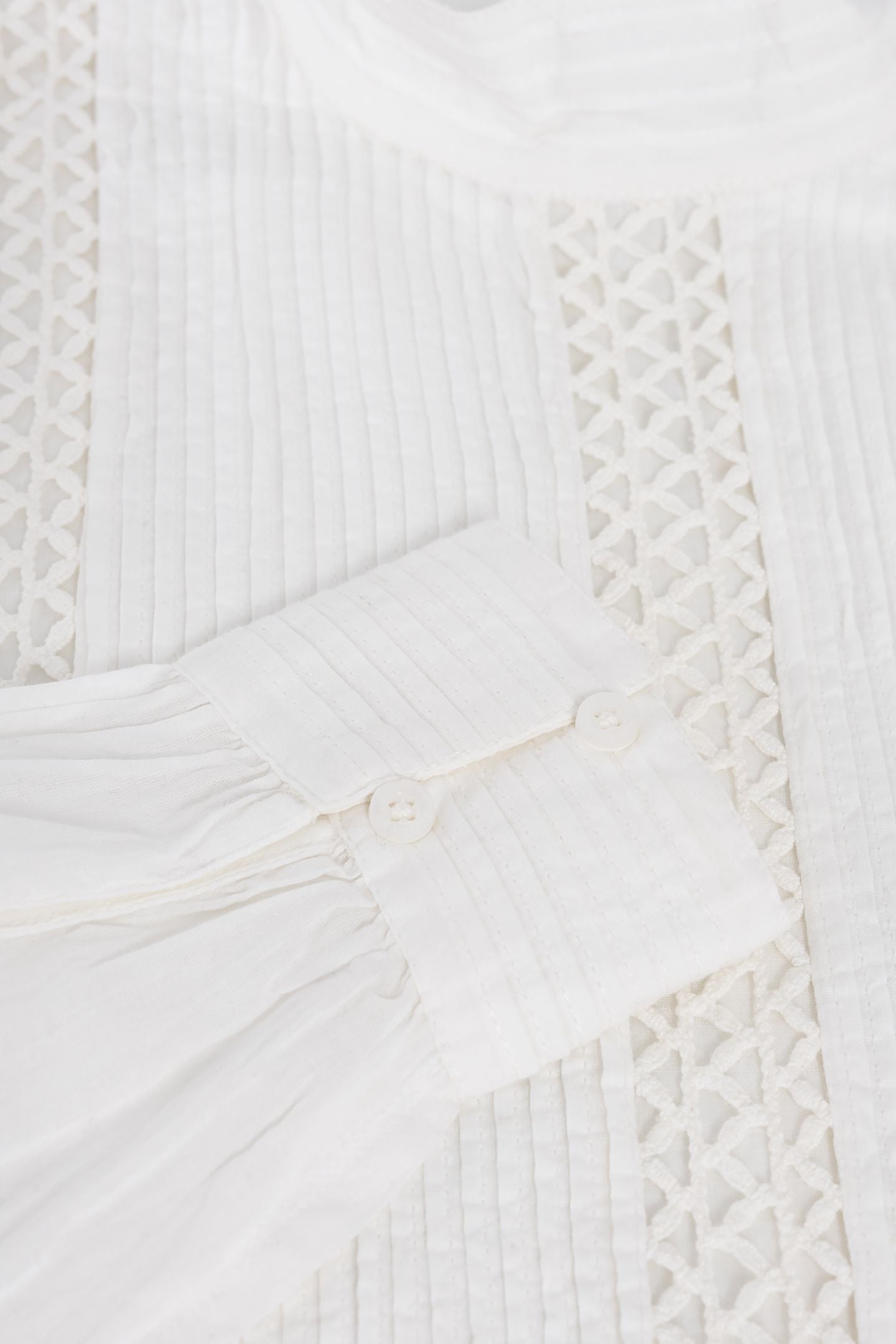 OFF-WHITE ORGANIC COTTON BLOUSE DECORATED WITH PASSEMENTERIE 5