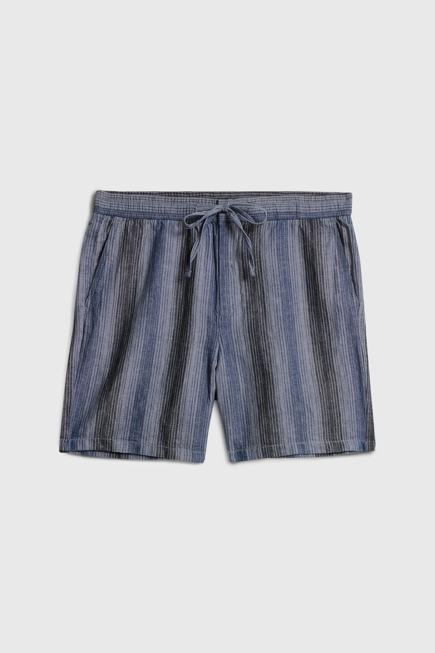 DAVID DRAW STRING SHORTS WITH BACK PATCH DEMIN HTHR 2