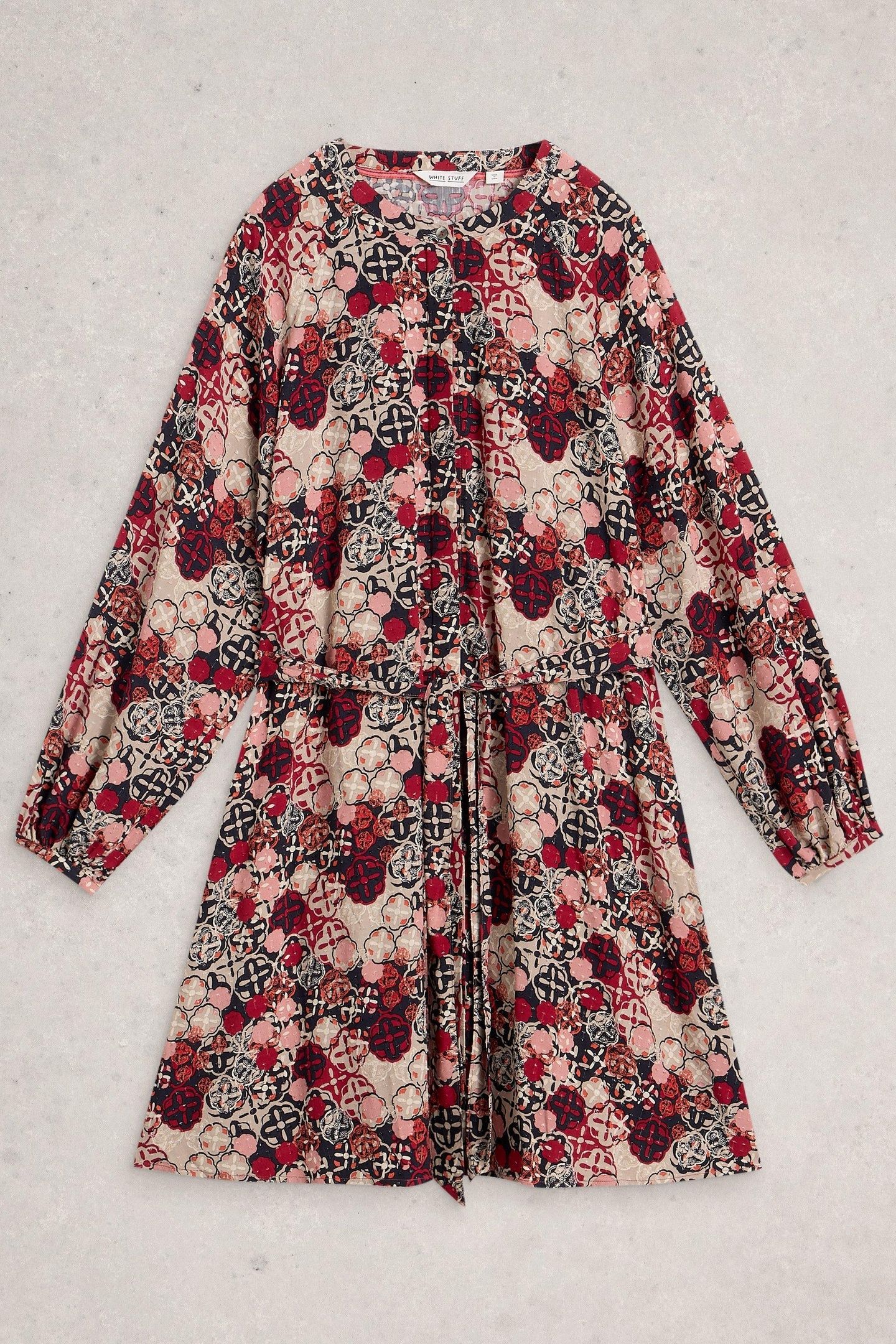 MONIQUE DRESS RED MULTI 3