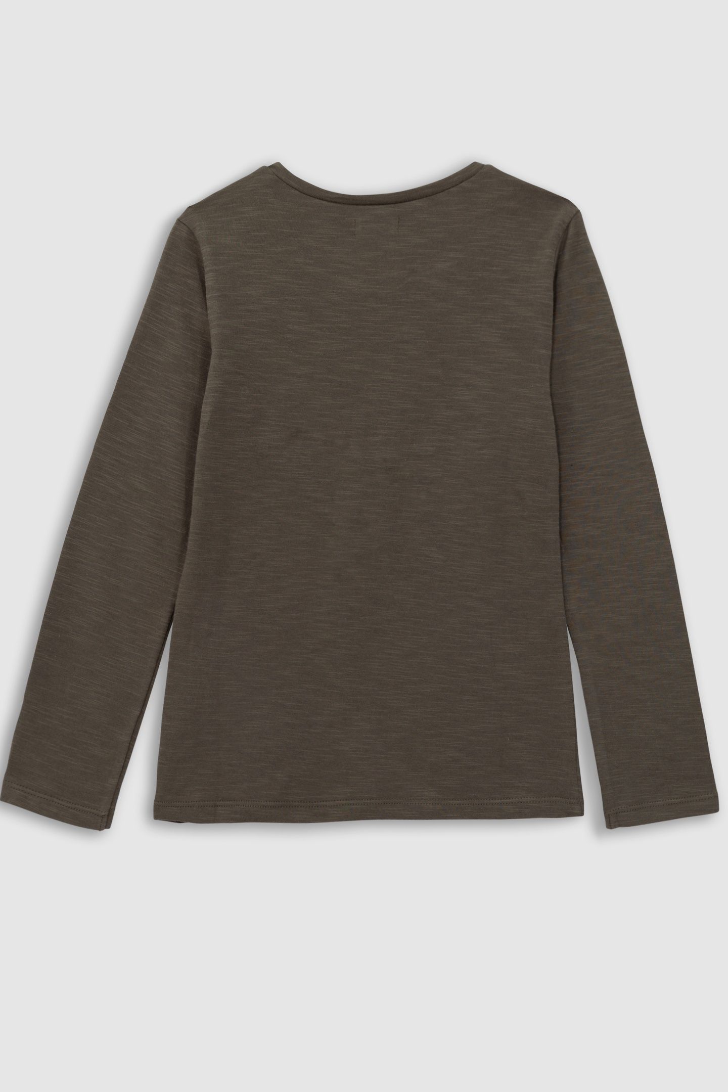 GIRL'S KHAKI ORGANIC COTTON FLOWERS & LEOPARD T-SHIRT 2