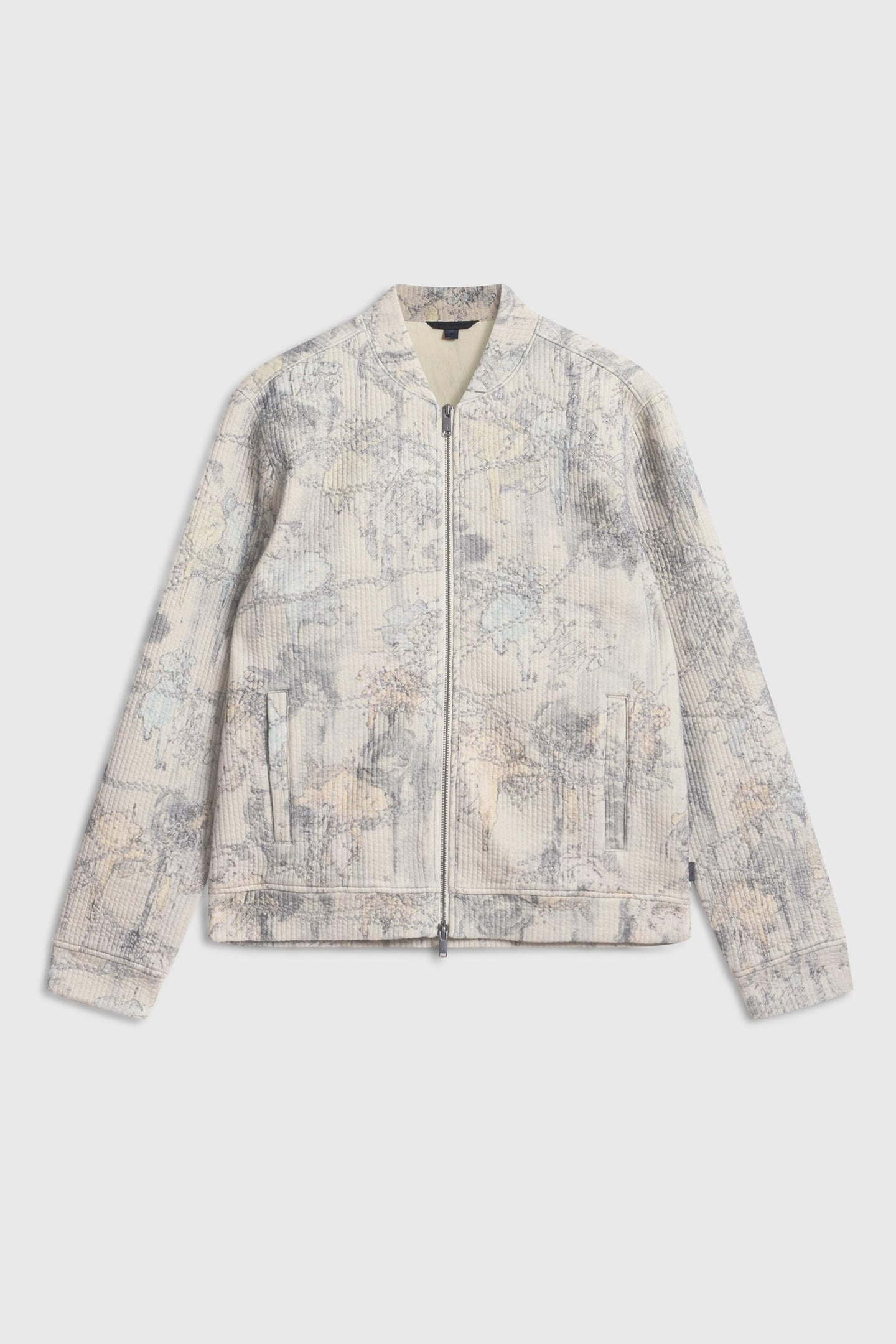 GOLDBERG LS QUILTED BOMBER W EMBROIDERY TEA STAIN 3