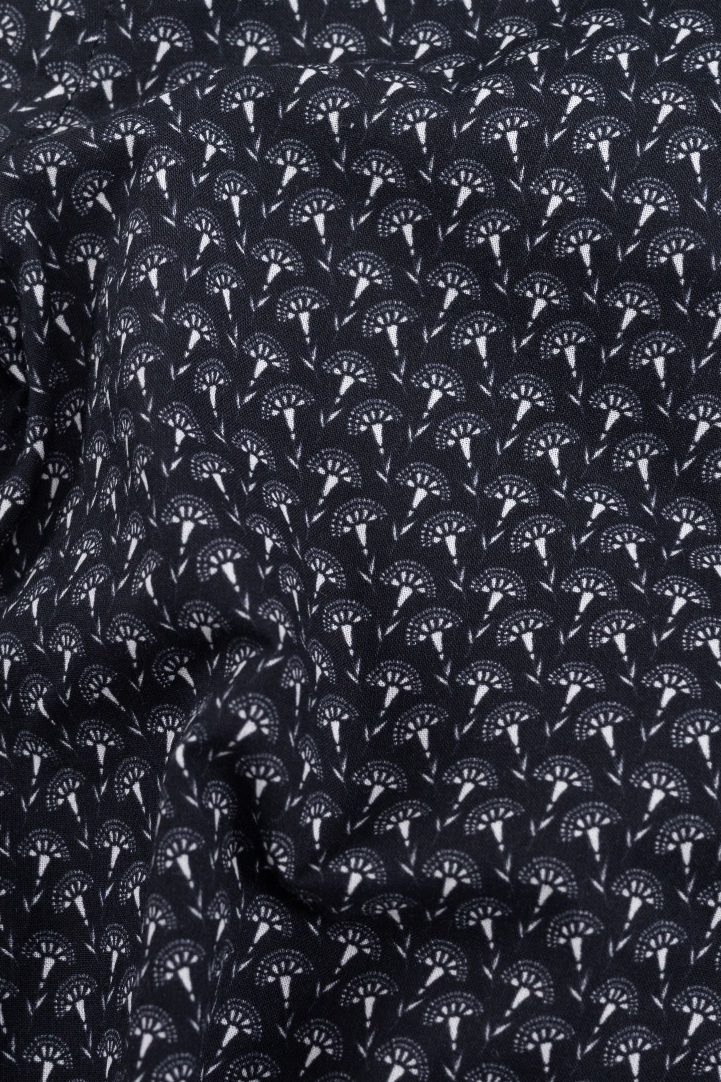 BLACK FLOWERY LIBERTY FABRIC SHIRT 7