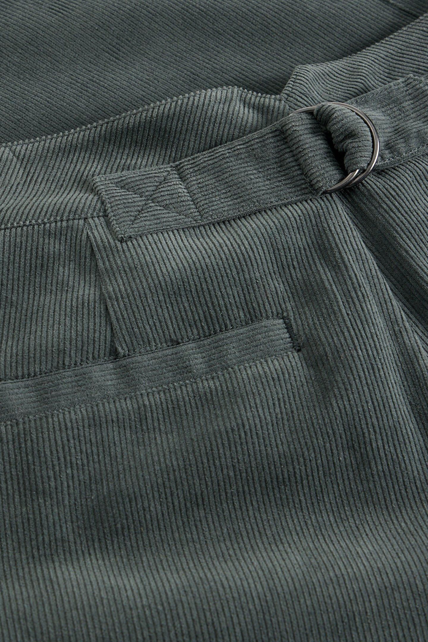 SASHA CORD WIDE LEG TROUSER DARK GREEN 4