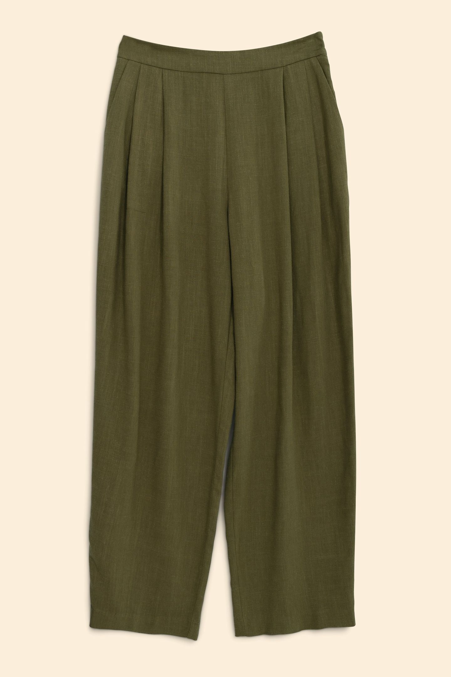 KHAKI LINEN BLEND SUIT PANTS KHAKI 5