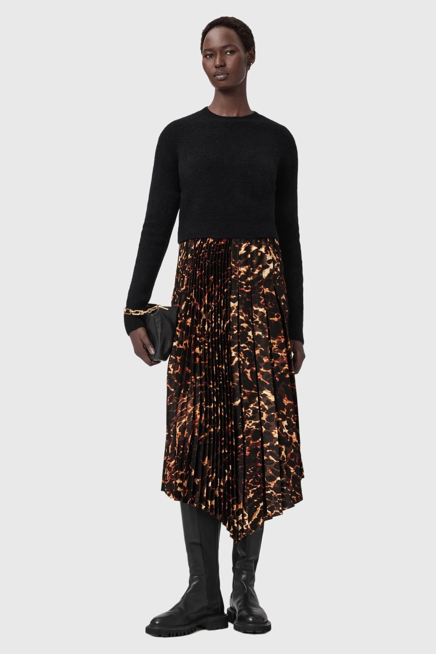 JAX PARDUS DRESS BLACK/BITTER BROWN 4