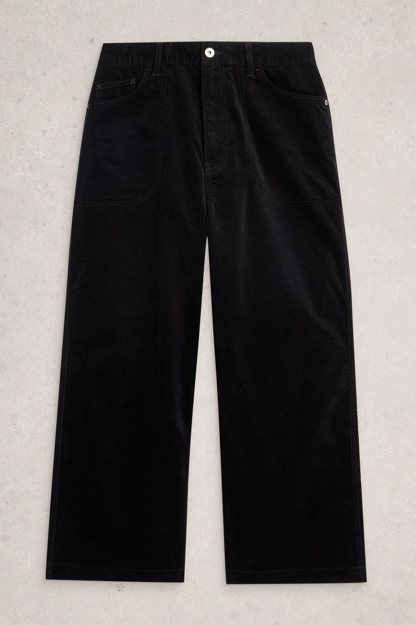 TIA VELVET WIDE LEG CROP PURE BLACK 3
