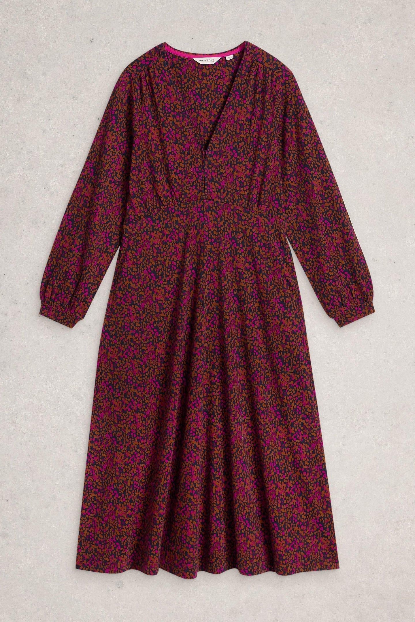 MEGAN JERSEY DRESS PINK MULTI 3
