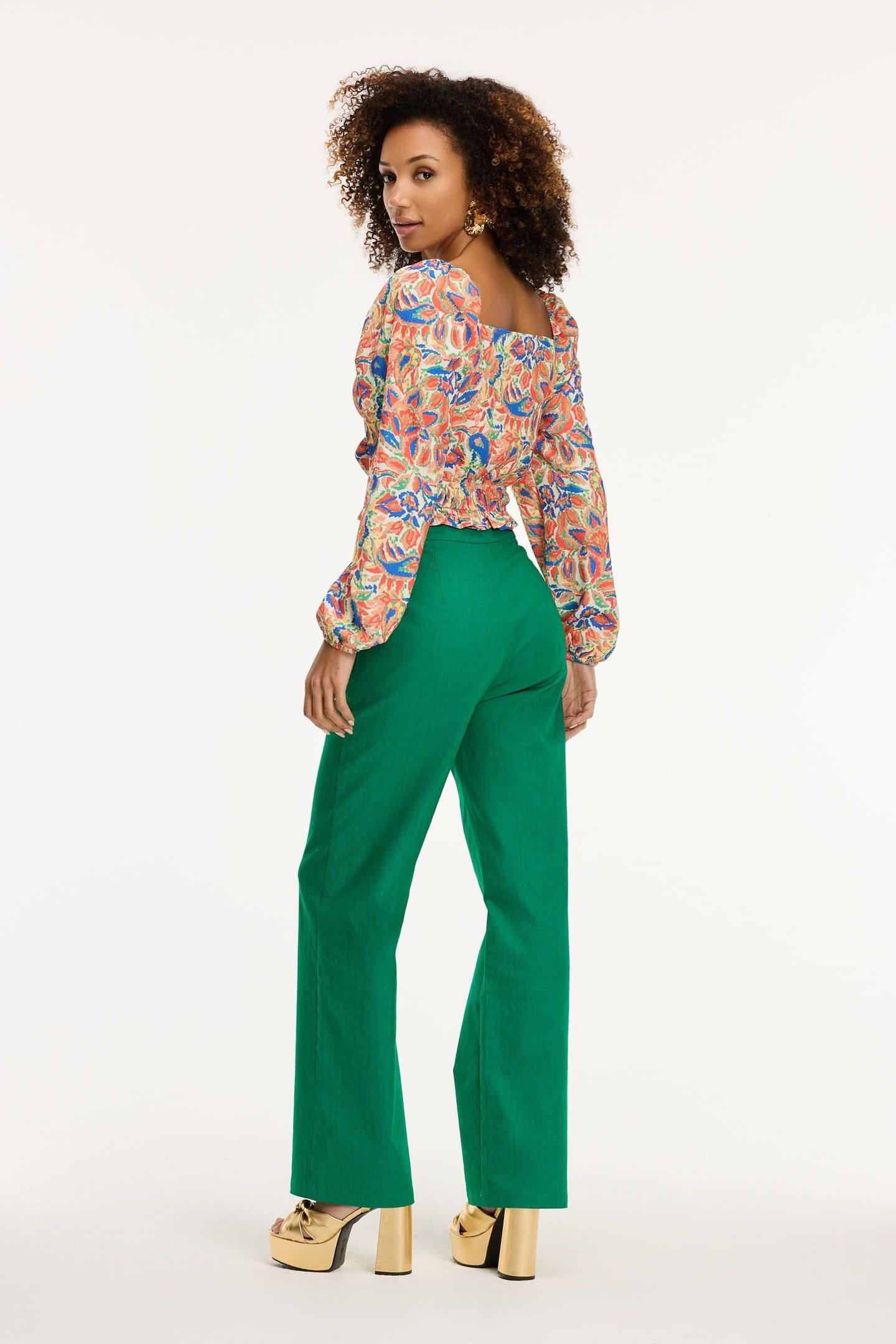 INDI TOP SICILIAN FLOWER ORANGE SICILIAN FLOWER 6