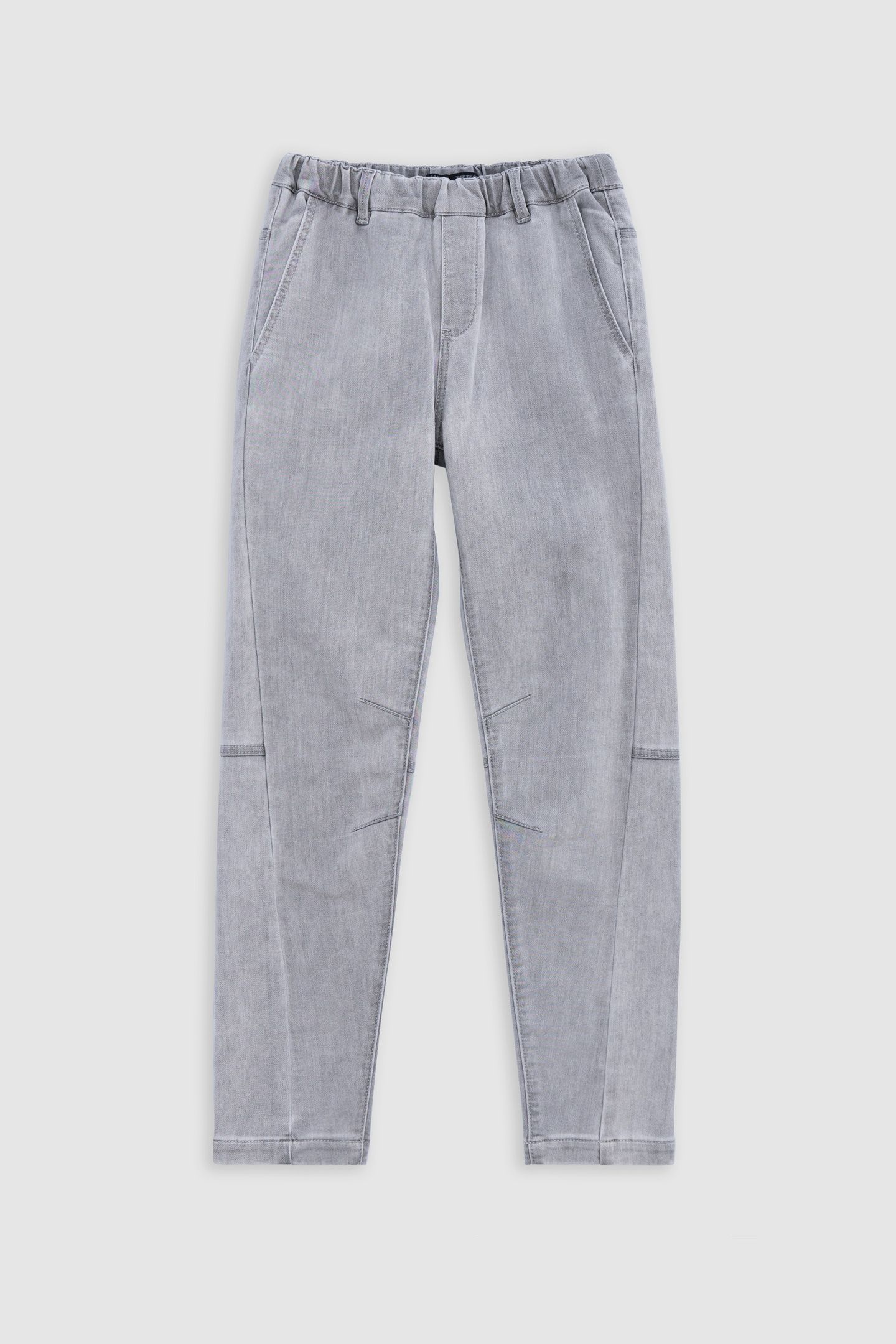 BOY'S GREY CUT-OFF KNEE JOGGER JEANS 1