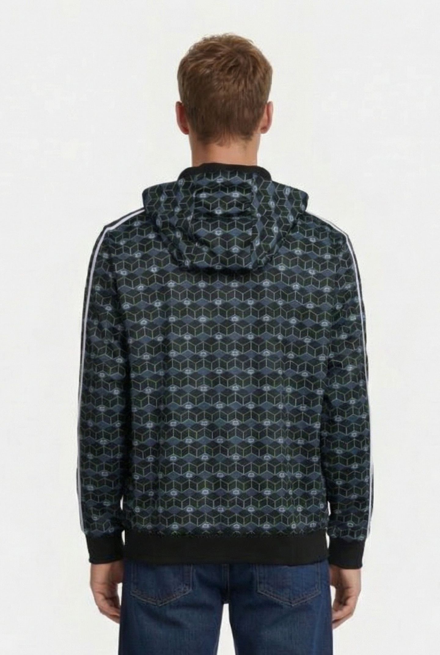MAN HOODIE FULL ZIP A-AFM819S23 BLACK AOP 2