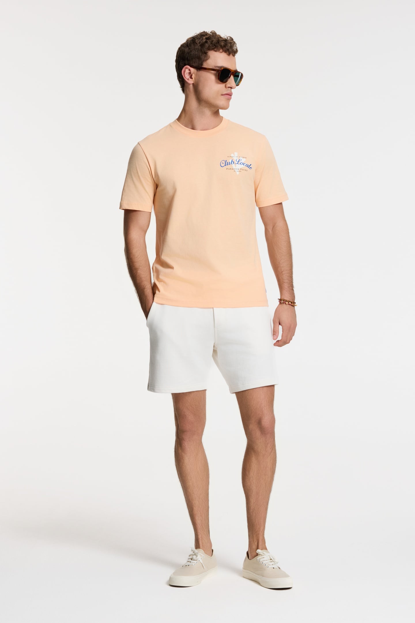STEVE SWEAT SHORTS SOLID WHITE 3