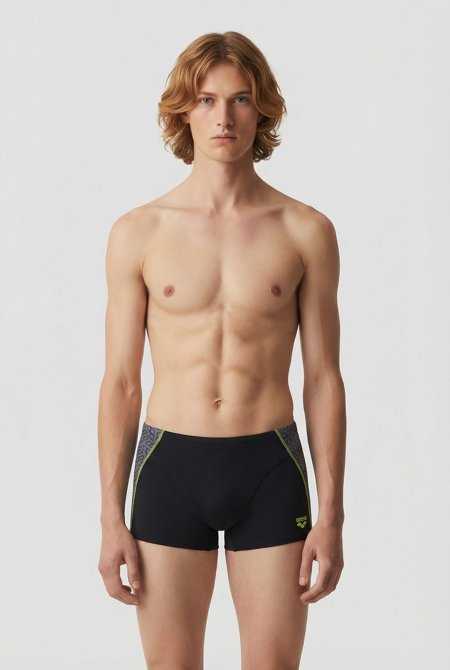 MEN'S ARENA CAMO KIKKO SWIM SHORT BLACK BLACK MULTI 1