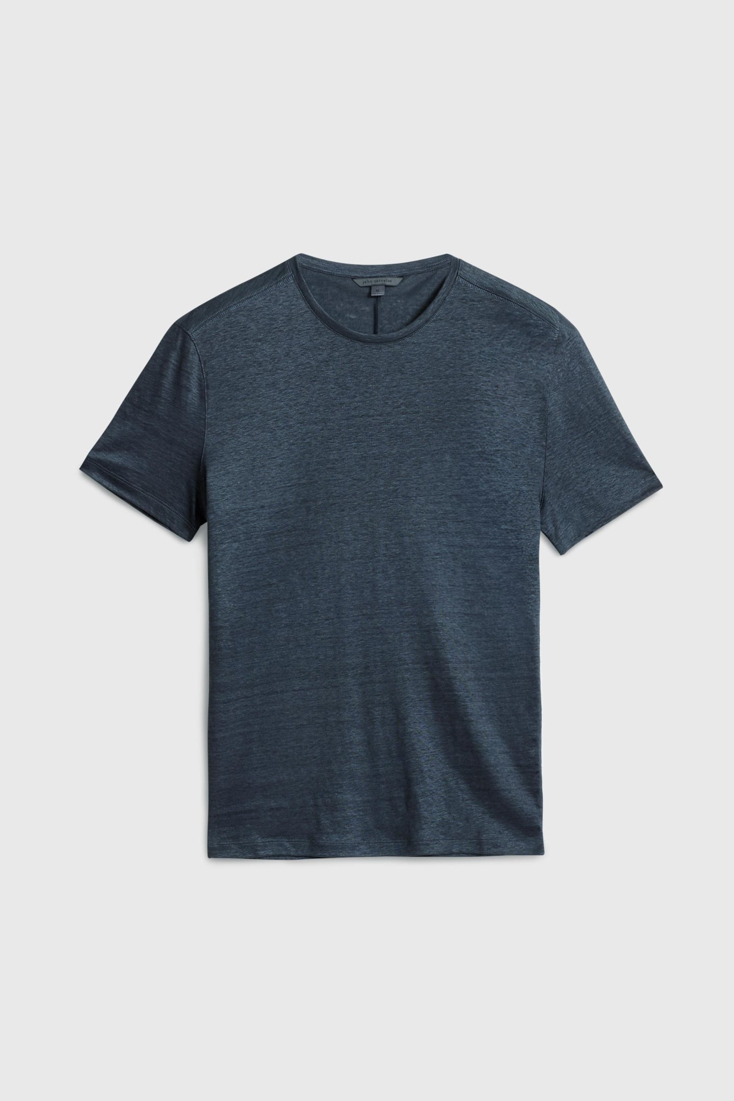 MOTT REGULAR FIT SS LINEN CREW BLUE SMOKE 2