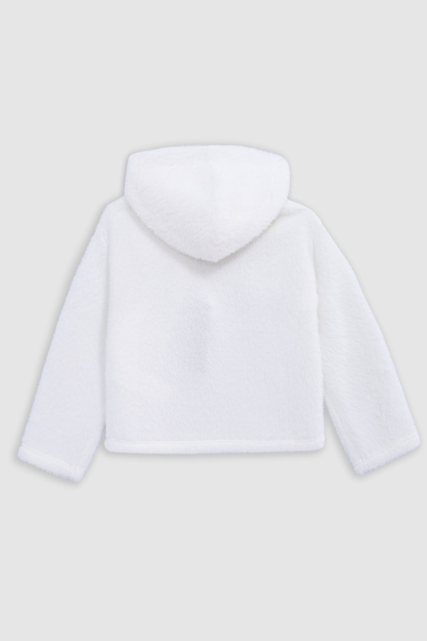 GIRL'S KNITTED HOODED SWEATSHIRT ECRU 2