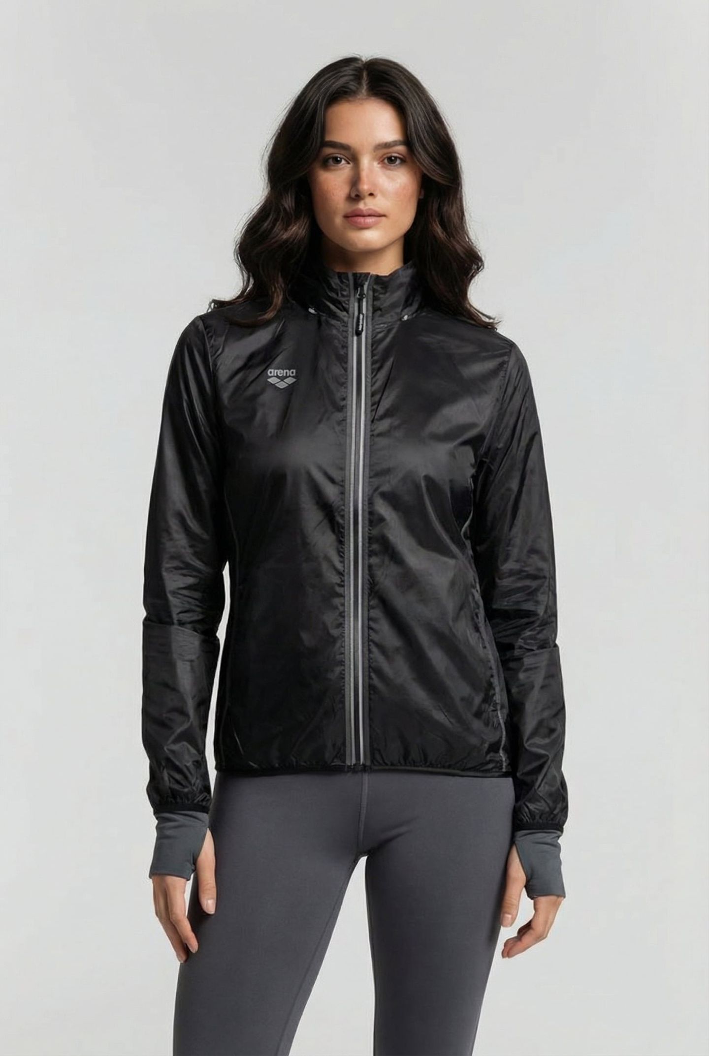 W WINDBREAKER BLACK-SILVER 1
