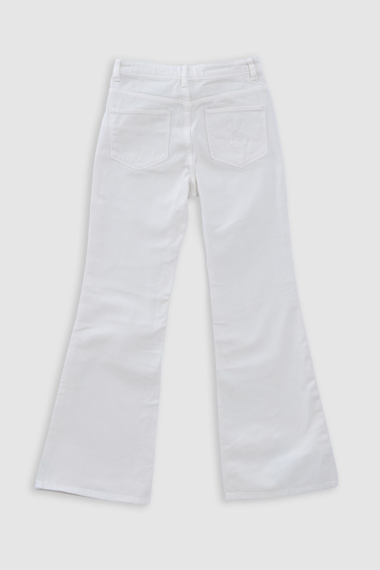 BEIGE FLARE JEANS 2