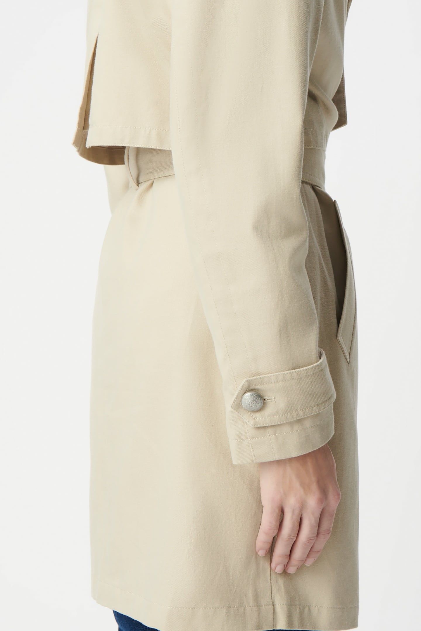 BEIGE 2-IN-1 TRENCH COAT WITH REMOVABLE JACKET 9
