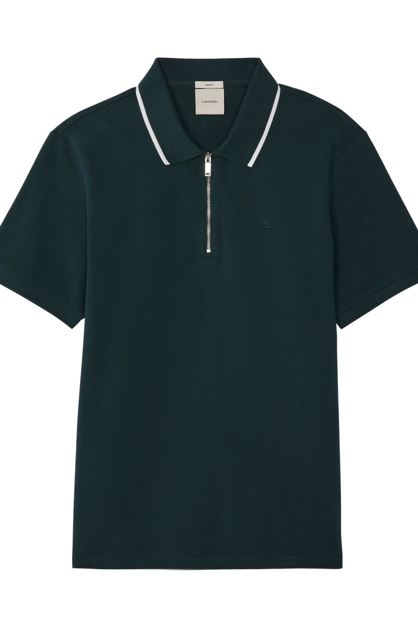SS TIPPED ZIP PIQUE DARK TEAL 5
