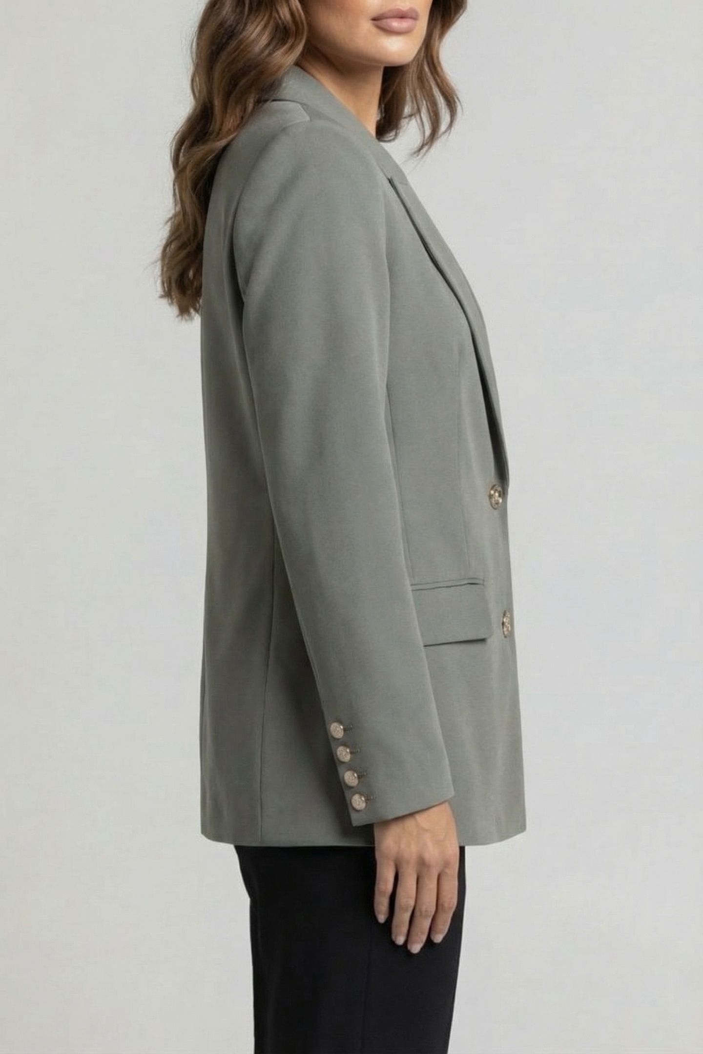 MARCIANO BY GUESS BECKY STRAIGHT BLAZER STONE OLIVE 3