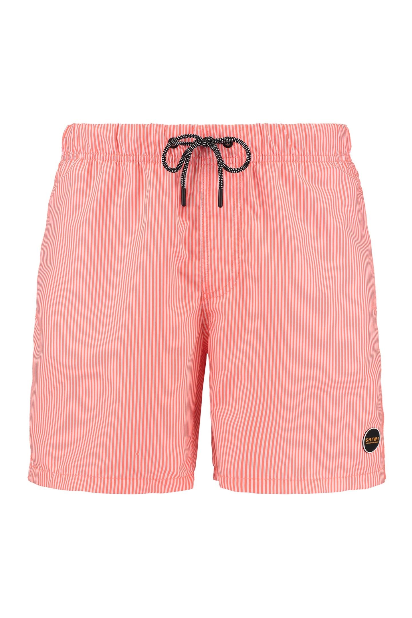 SWIM SHORTS SKINNY STRIPE NEON ORANGE 5