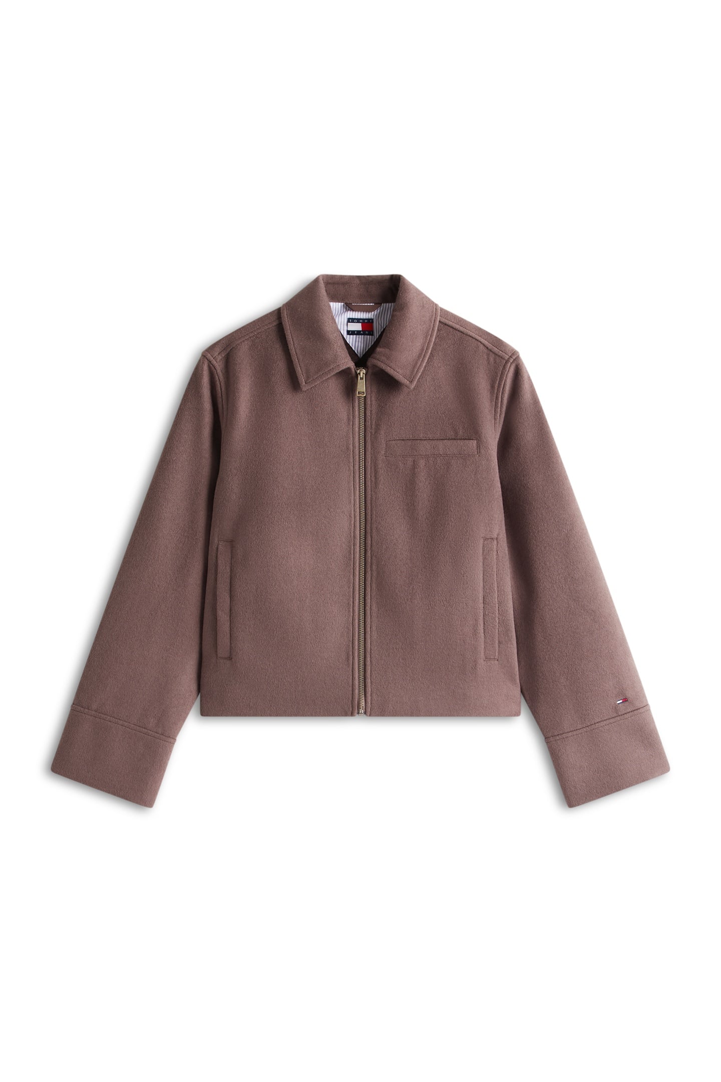 ZIP FRONT WOOL JACKET BLACK WALNUT 4