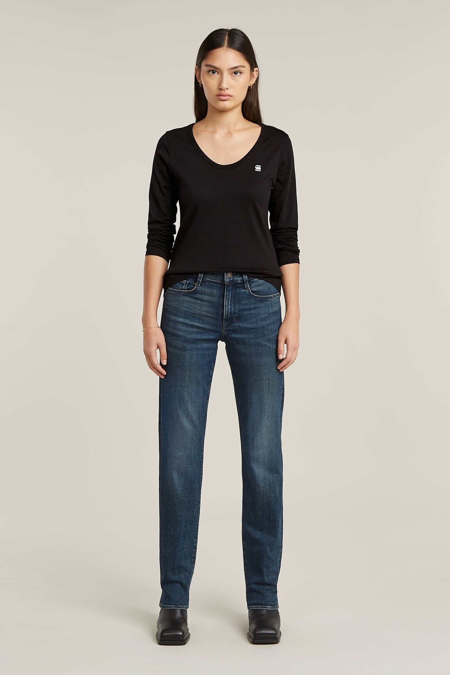 SLIM R T L/S DK BLACK 1