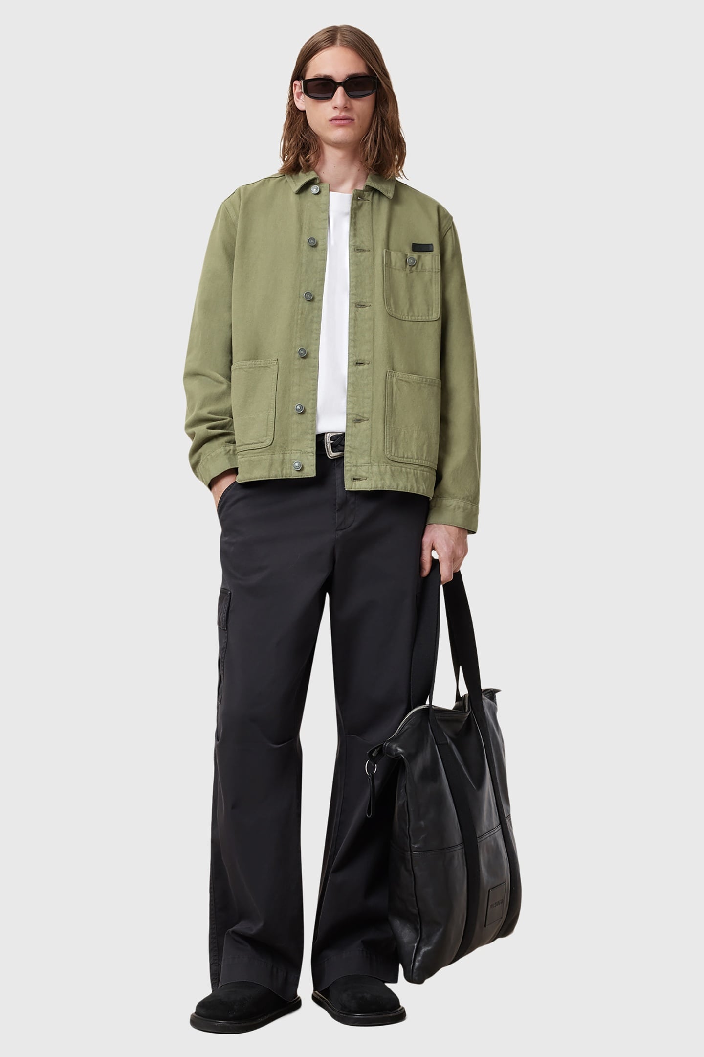 EAVIS CHORE JACKET MILITARY GREEN 5