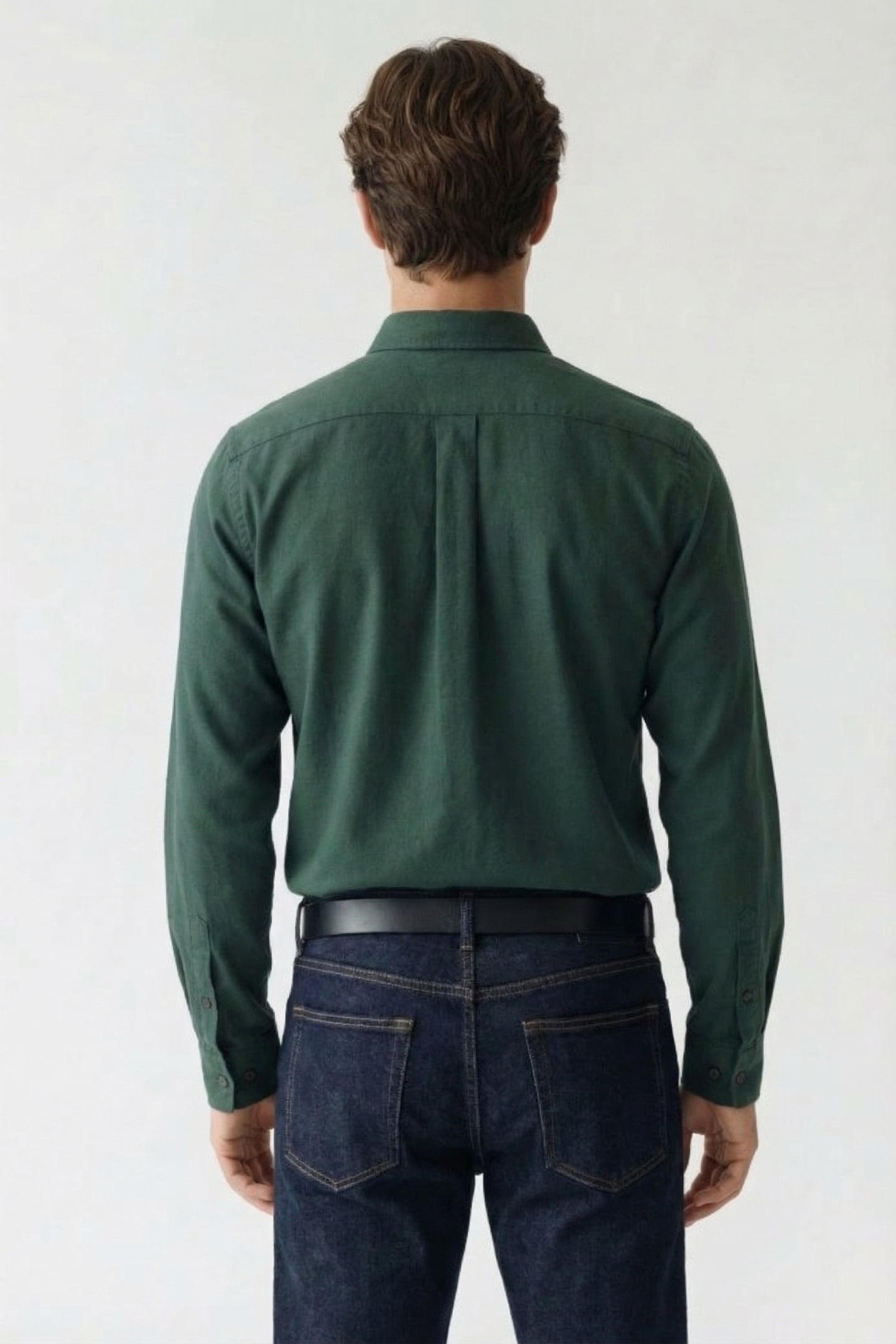 LS REG FIT SHIRT LT GREYISH GREEN 2