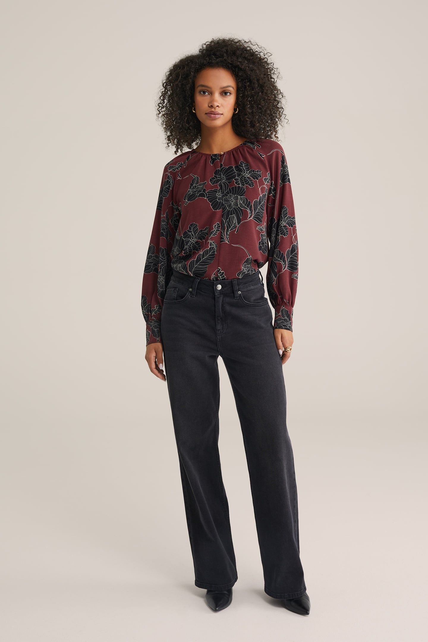 BLOUSE BURGUNDY RED 3