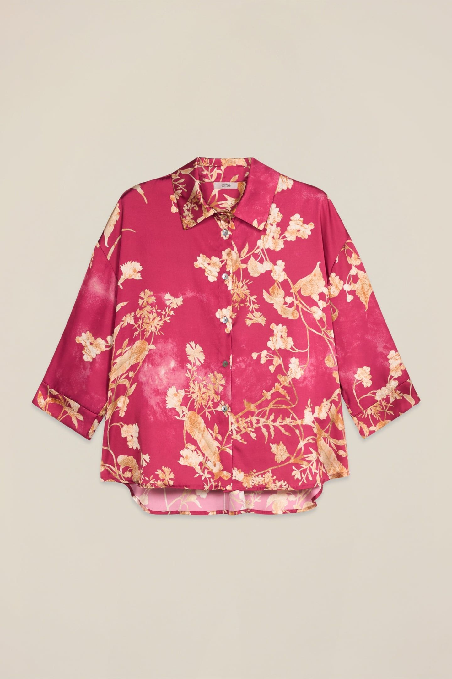 PATTERNED SATIN SHIRT FUCHSIA 3