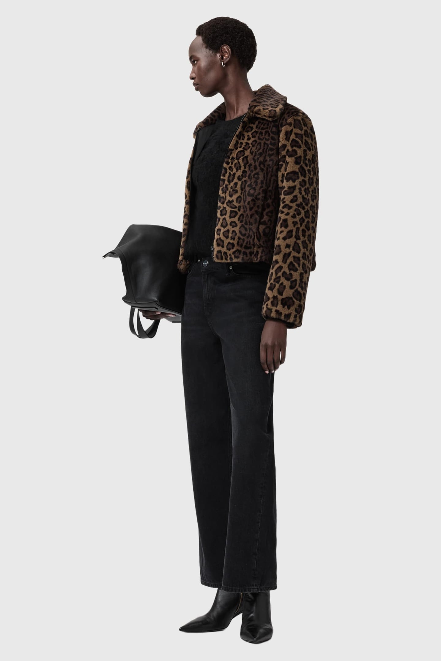 SAYE FAUX FUR JACKET LEOPARD BROWN 8