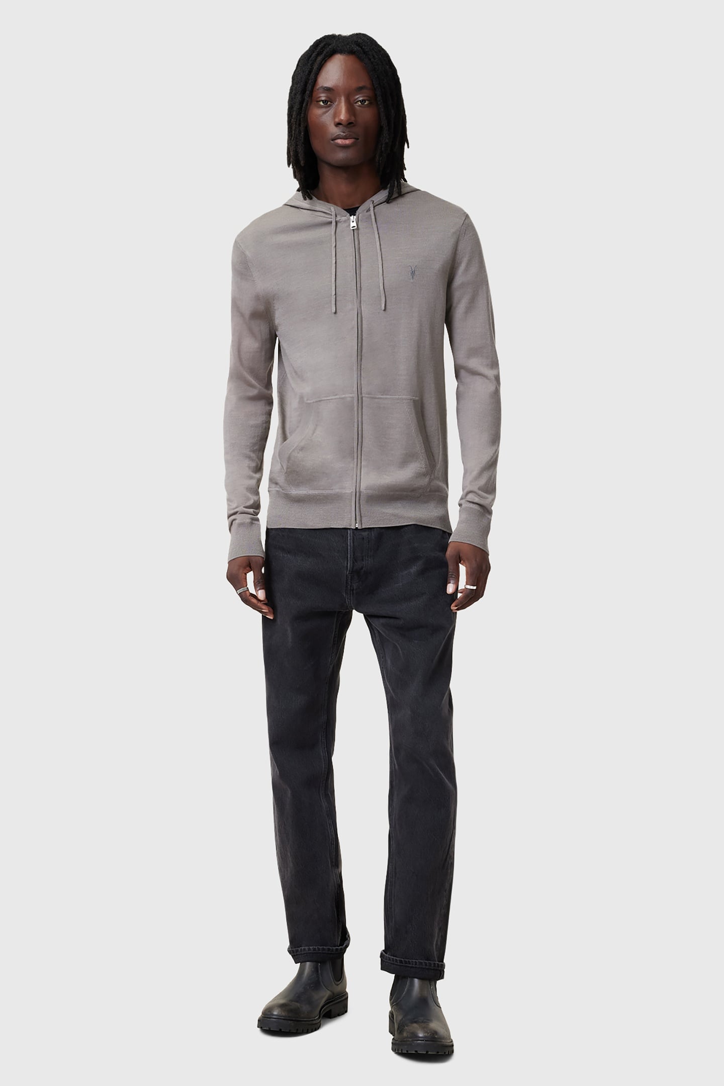 MODE MERINO ZIP HOOD CHESTNUT BROWN 3