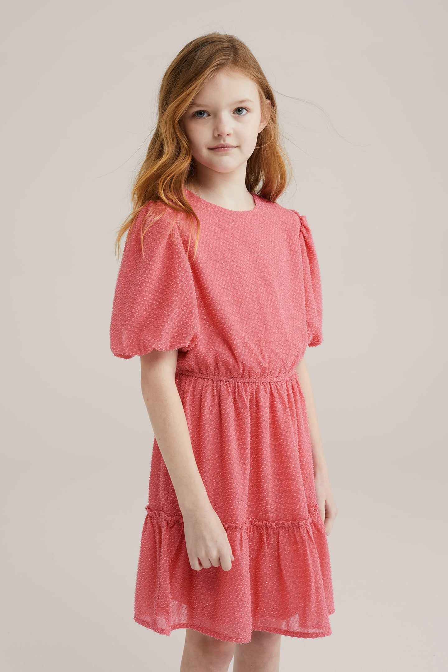 DRESS MID LENGTH CORAL PINK 1