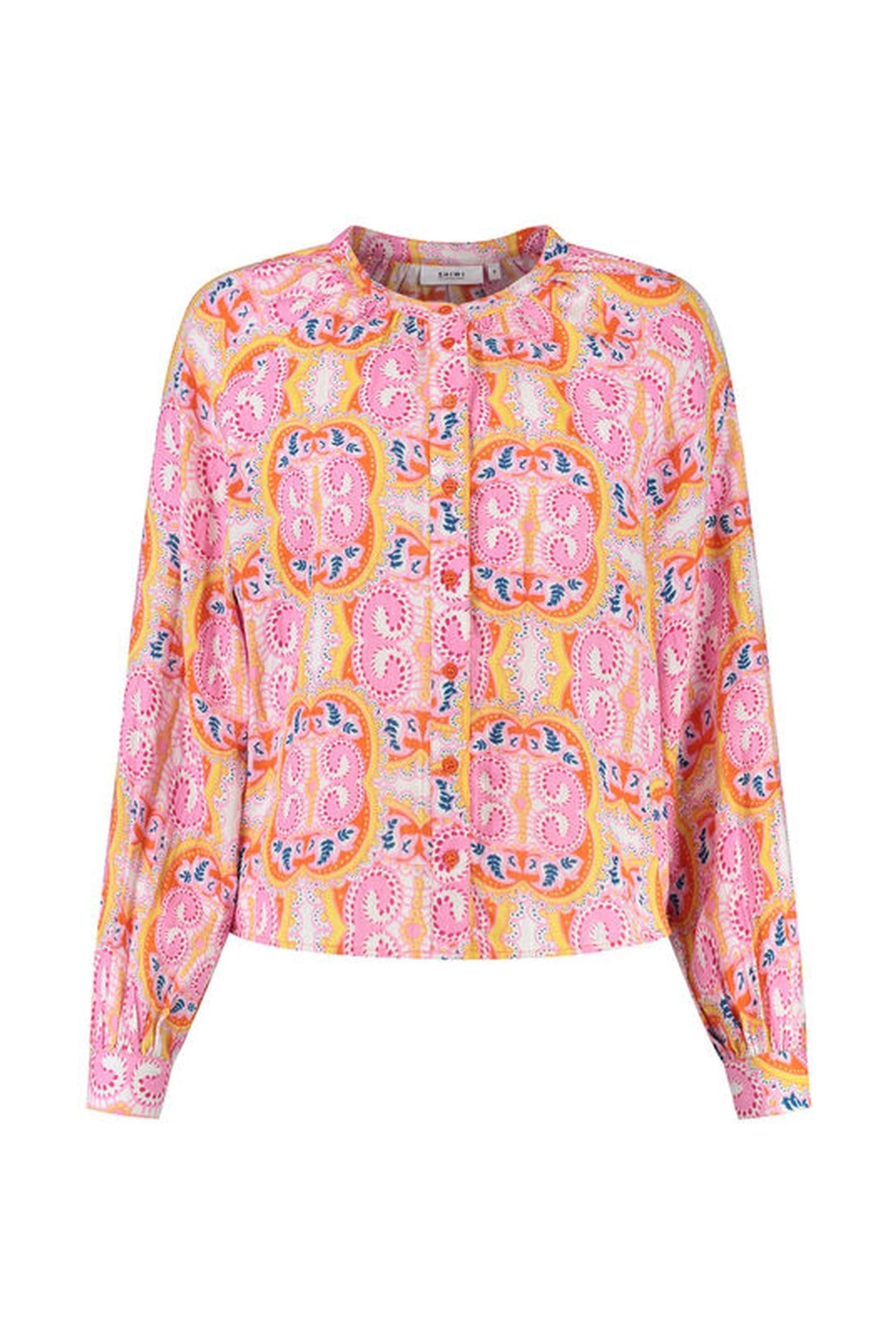 EZRA BLOUSE MYKONOS PAISLEY ORANGE MYKONOS PAISLEY 3