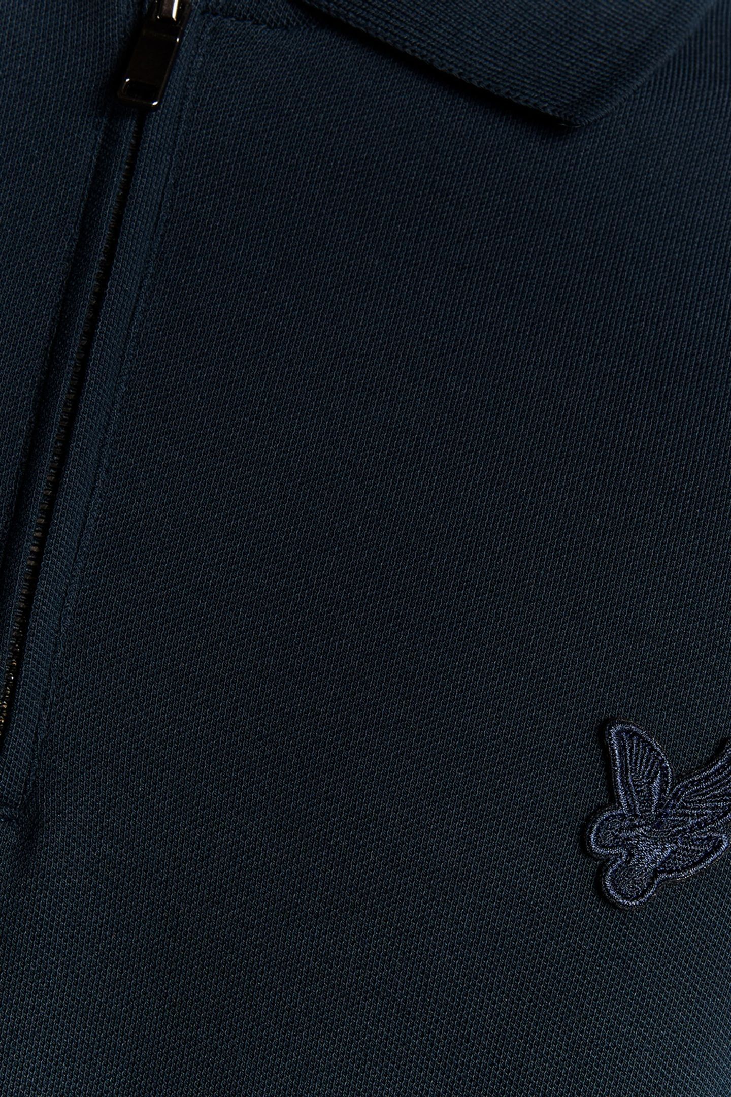 SUPERFINE PIQUE ZIP POLO SHIRT CARBON 6