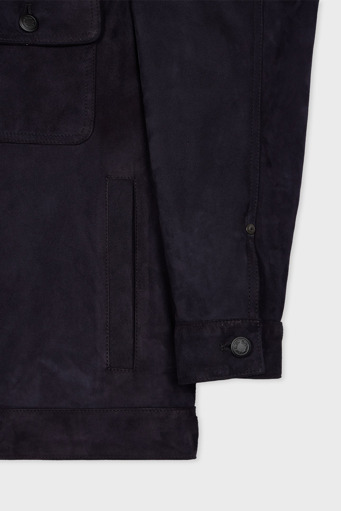 SLIM FIT SUEDE DENIM STYLE JACKET VERY DARK NAVY 7