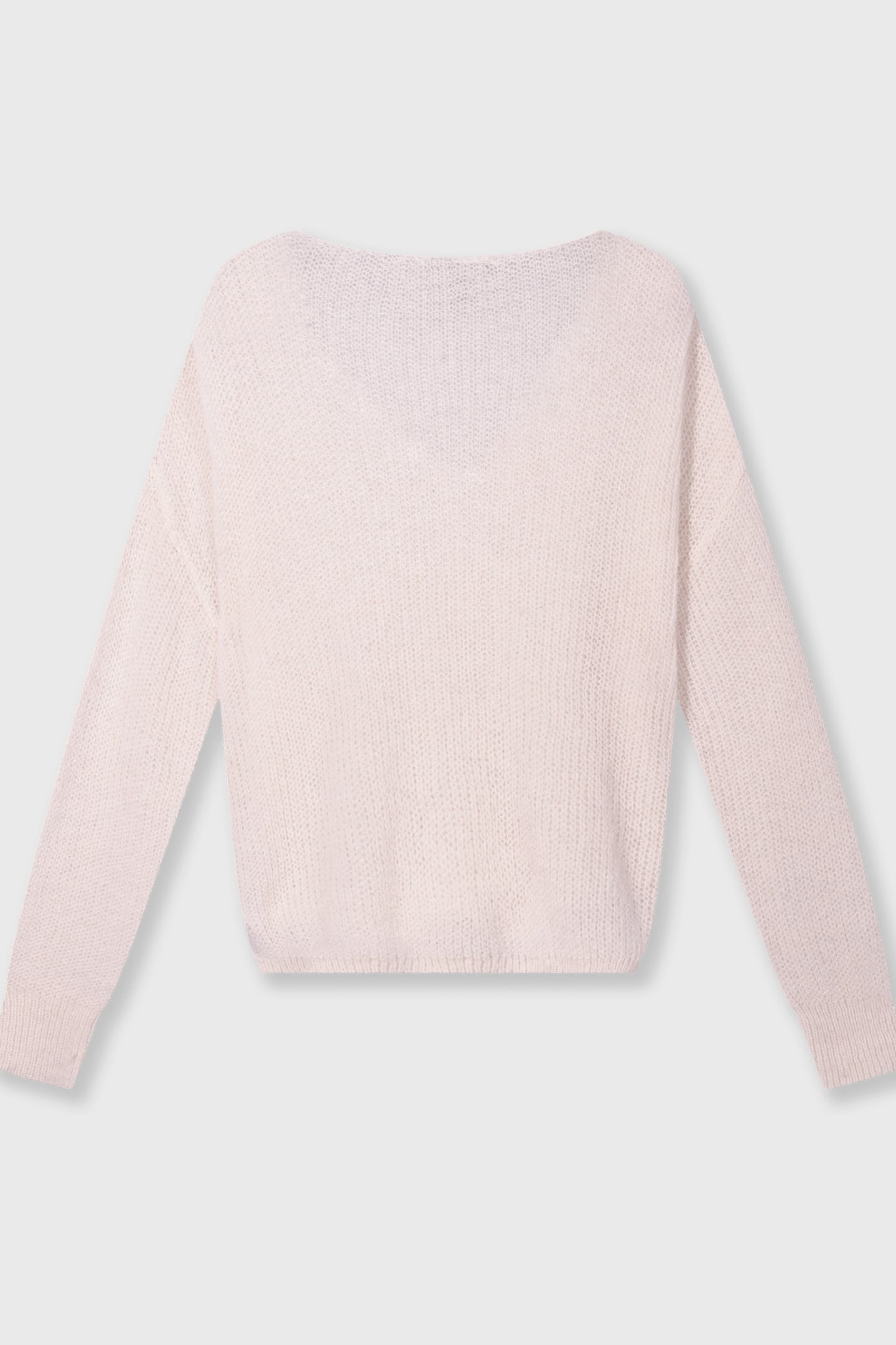 DEEP NECK KNIT SWEATER MARSHMALLOW 2