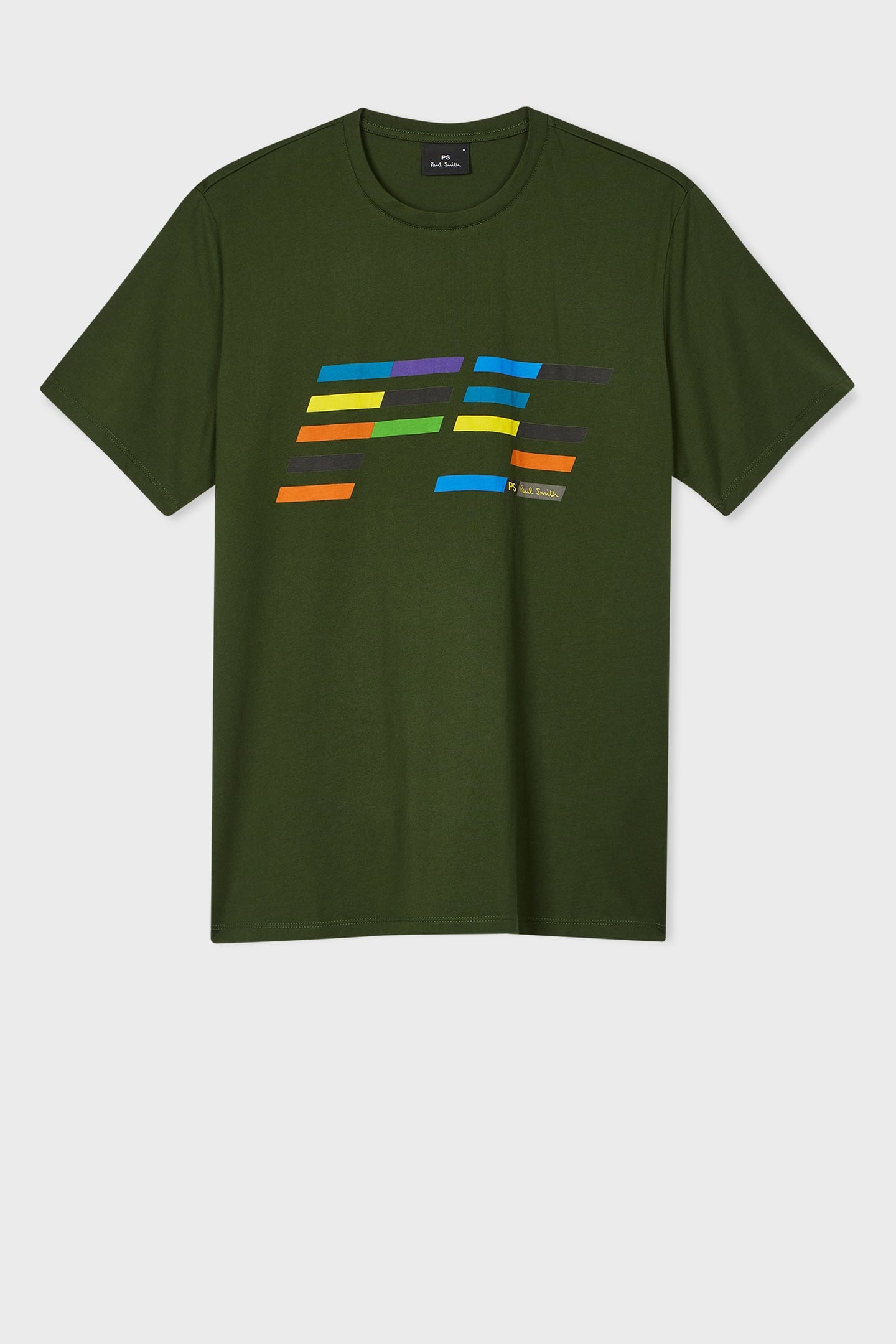 REG FIT SS TSHIRT PS SLANT LOGO BOTTLE GREEN 1