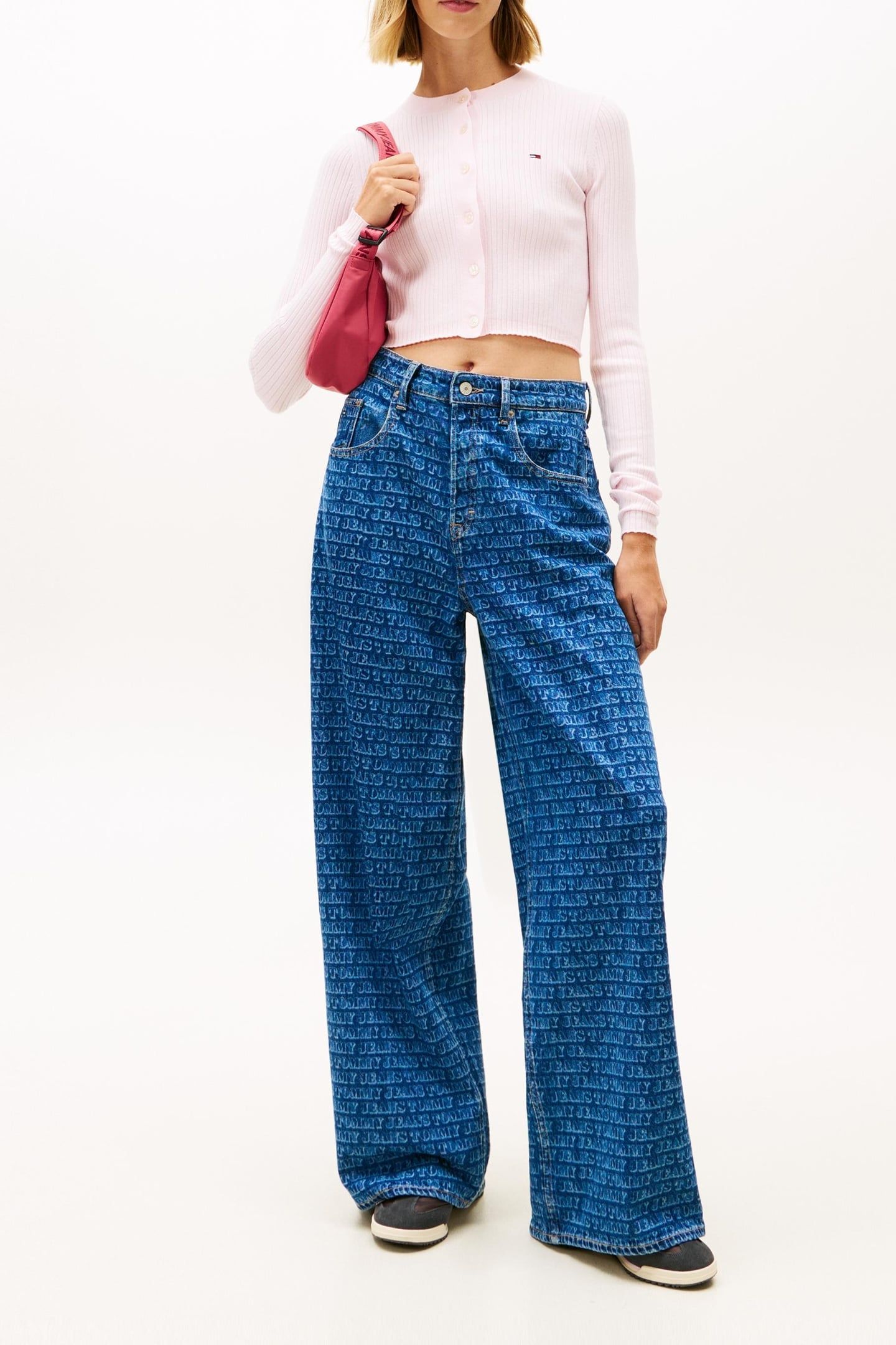 CROPPED RIB CARDIGAN LIGHT PINK 2