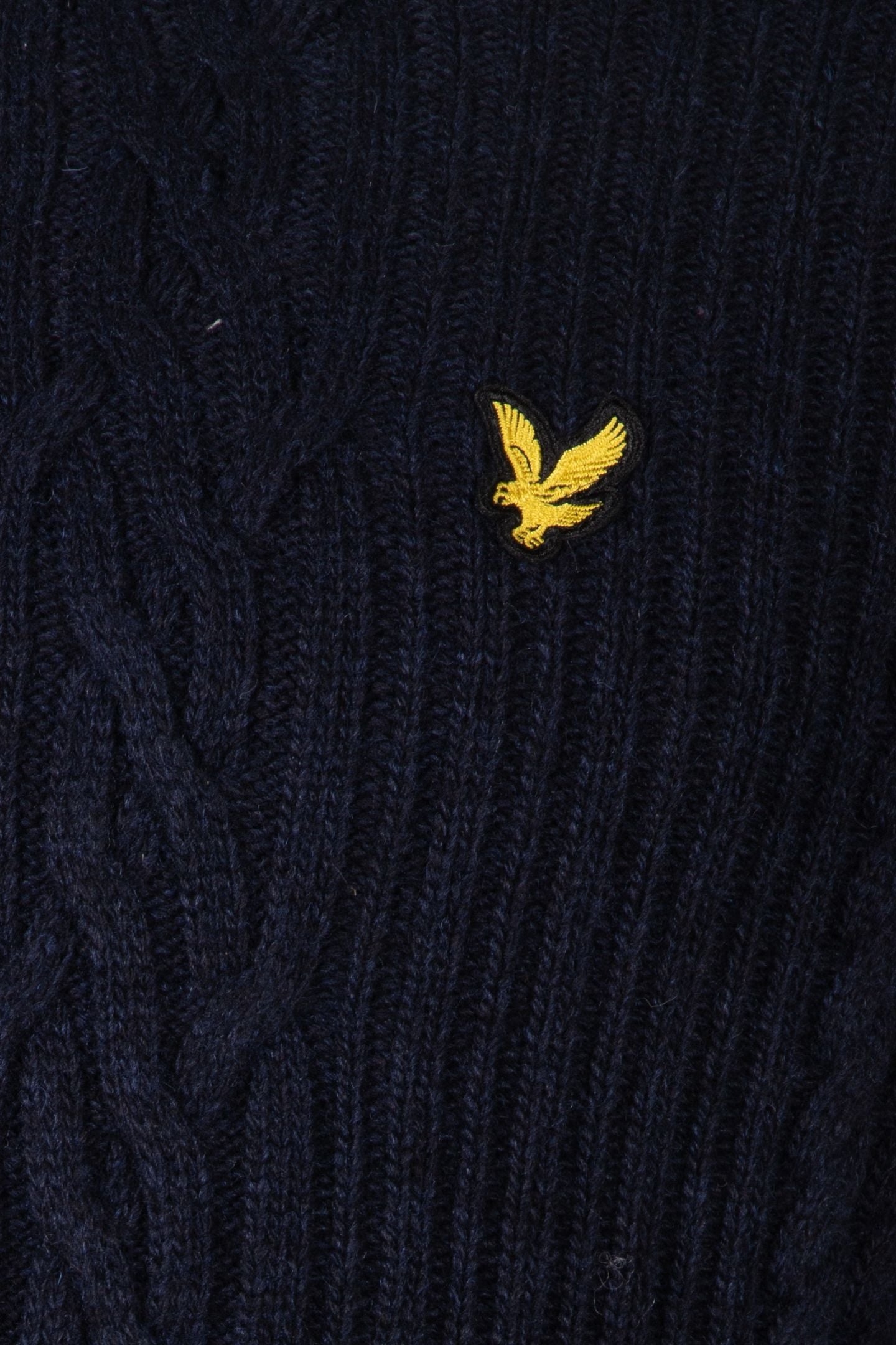 RIBBED CABLE KNIT JUMPER DARK NAVY MARL 4