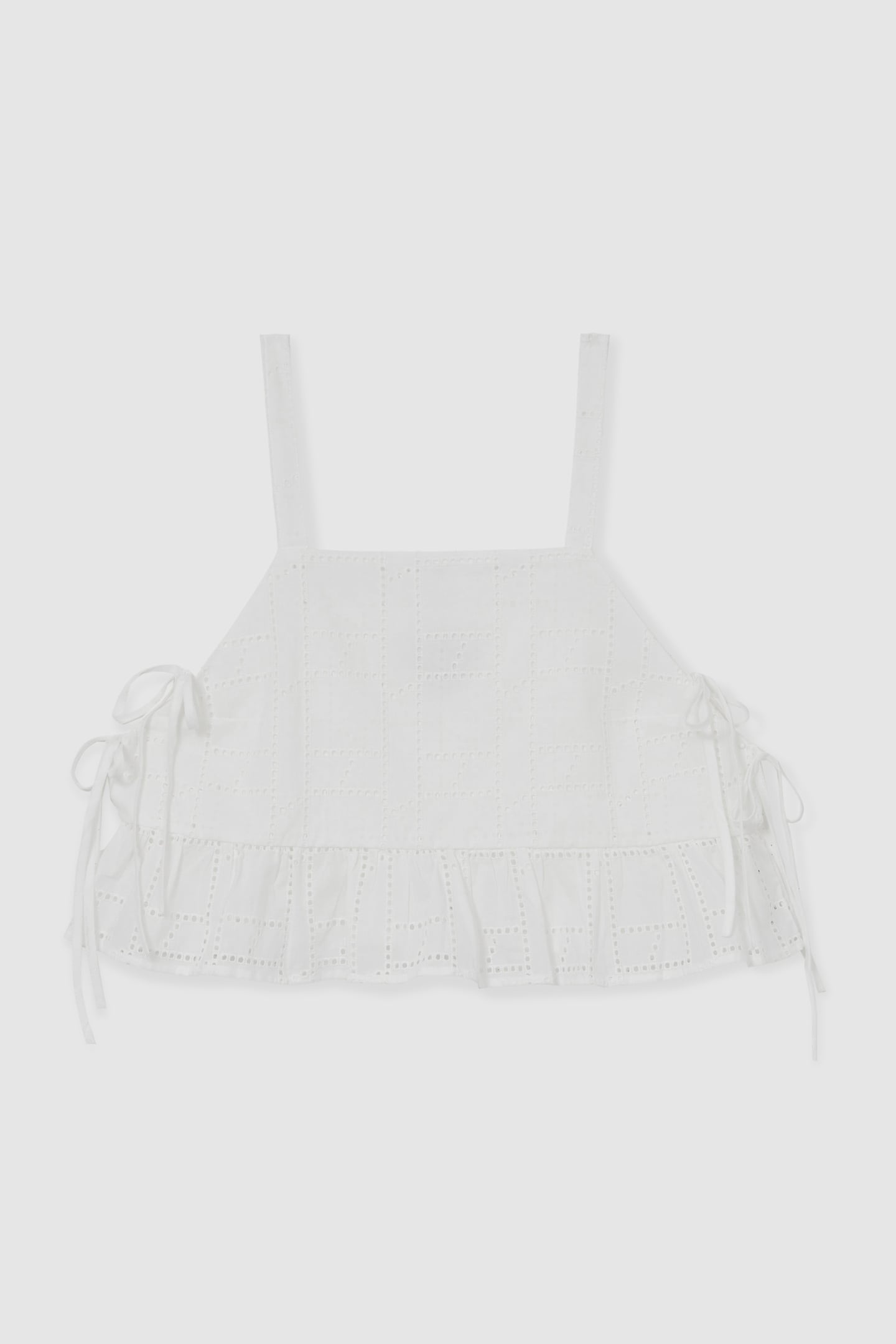 BRODERIE SIDE TIE TOP WHITE 4