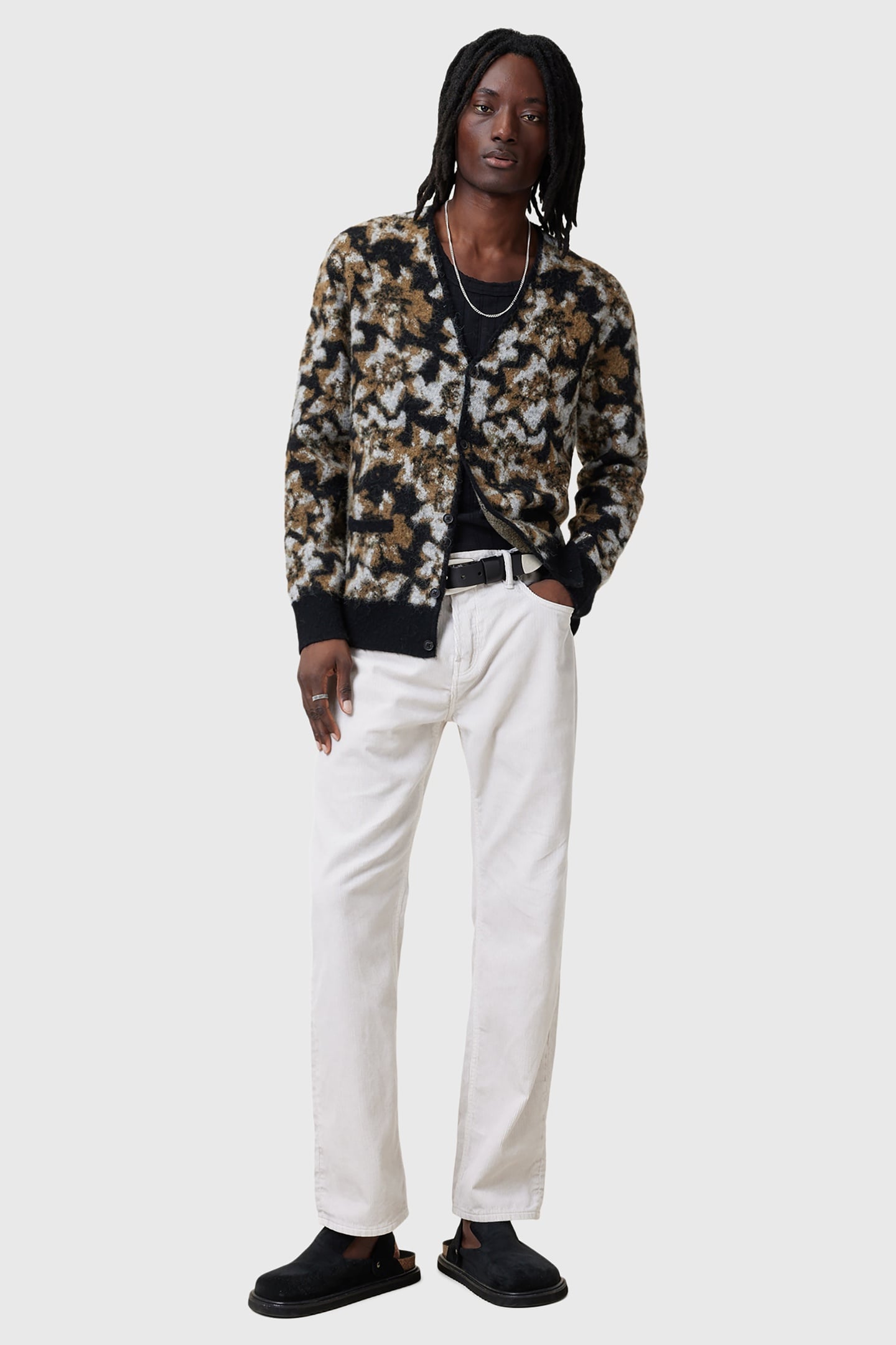 FLORELLE CARDIGAN BLACK/BROWN 5