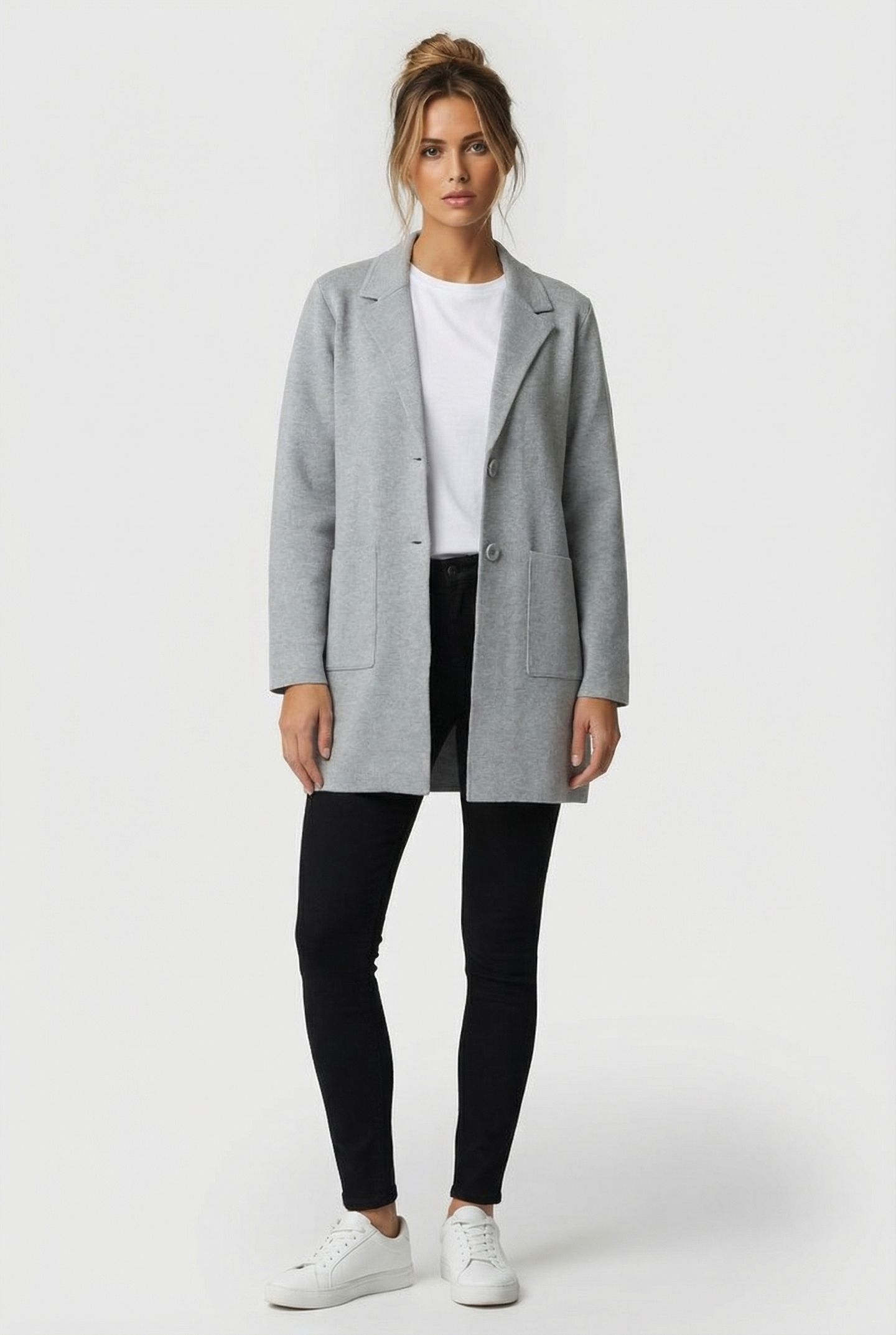 SAMMIE CARDIGAN LIGHT GREY 1