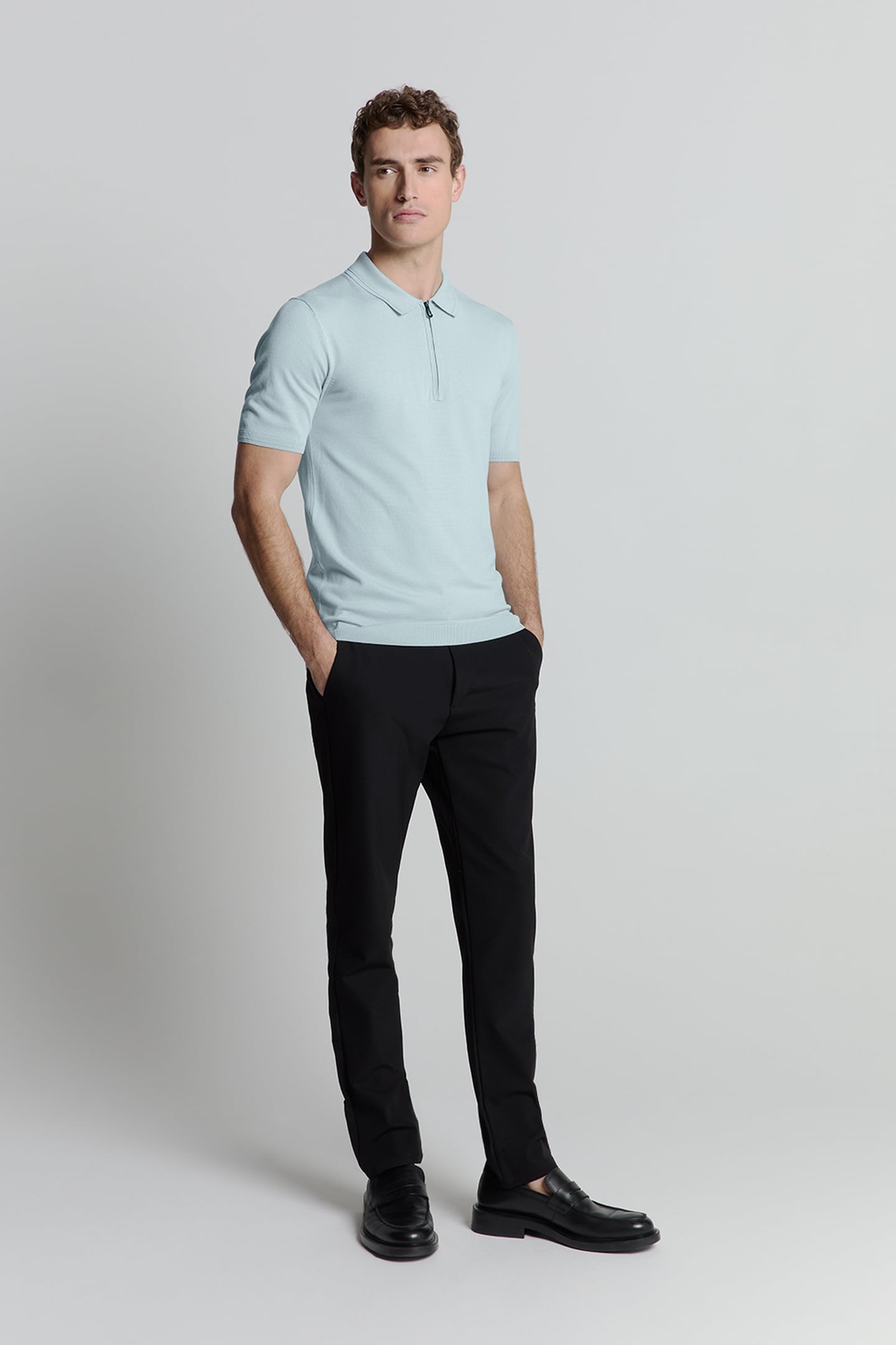 PULLOVER SHORT SLEEVE POLO ZIP SOLID ICE 4