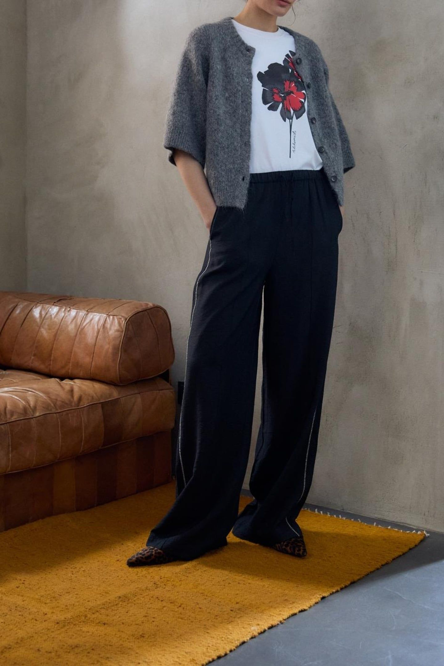 CAROLINE CARDIGAN DARK GREY MELANGE 5