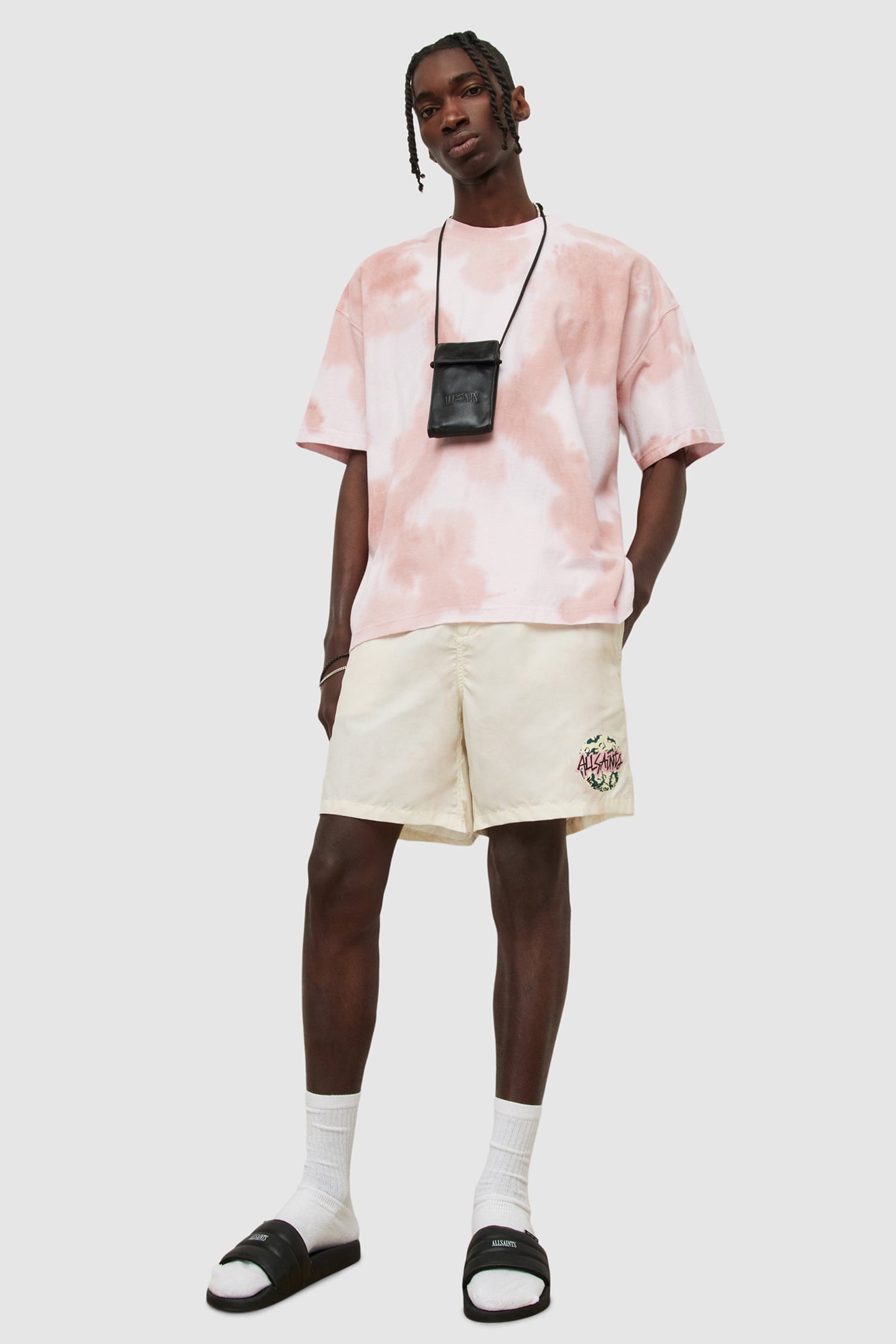 SHREDDER SWIMSHORT COASTAL WHITE/PINK 1