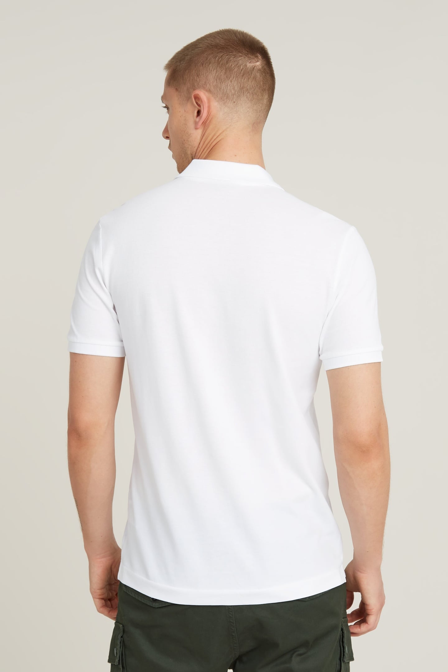 OLUV SLIM POLO S/S WHITE 3