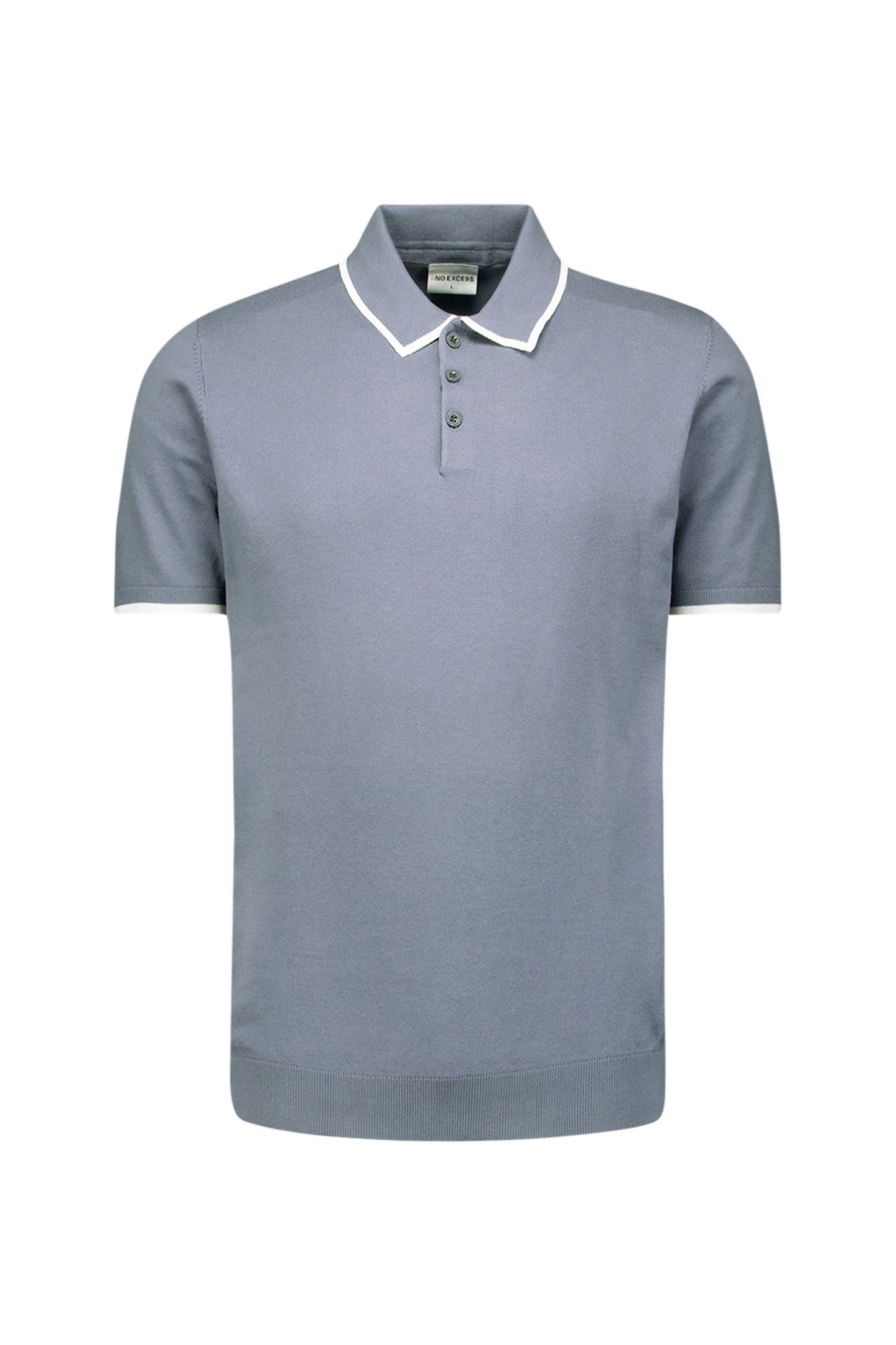 PULLOVER SHORT SLEEVE POLO BUTTON SOLID WASHED BLUE 5