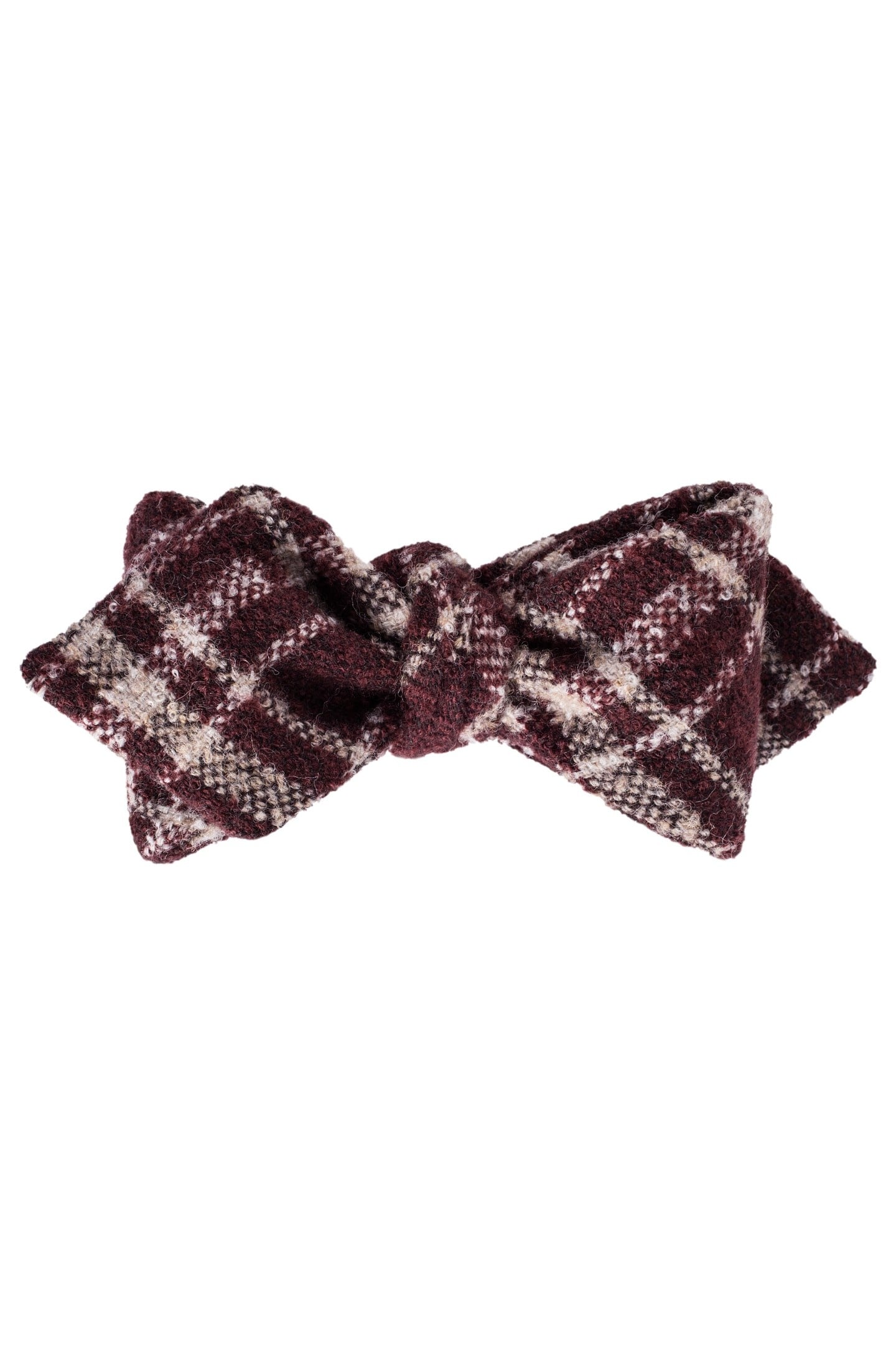 BOWTIE-CHECK-BORDEAUX DARK RED 1